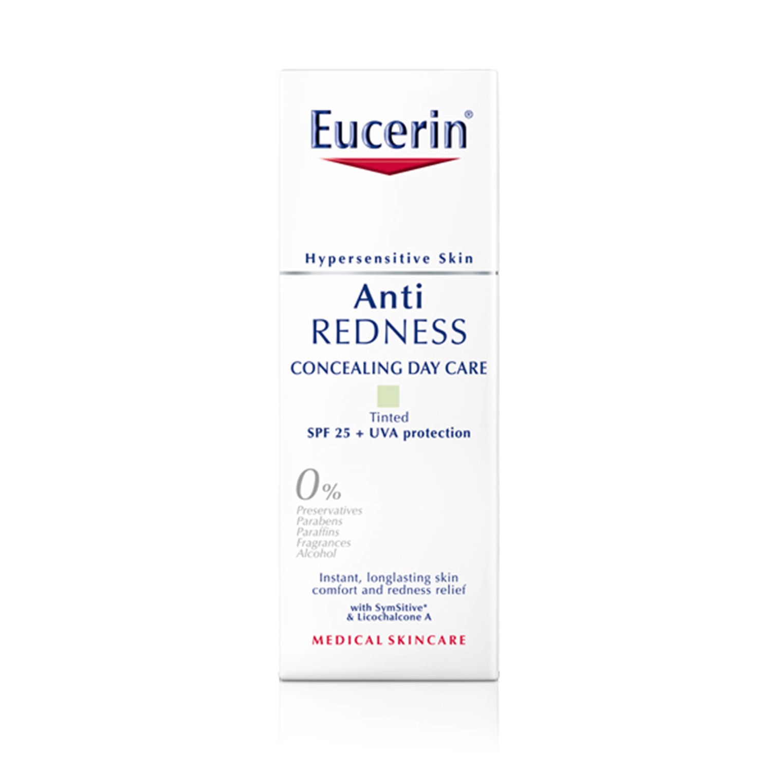 EUCERIN maskuojamasis dieninis kremas raustančiai odai ANTIREDNESS SPF 25 50 ml
