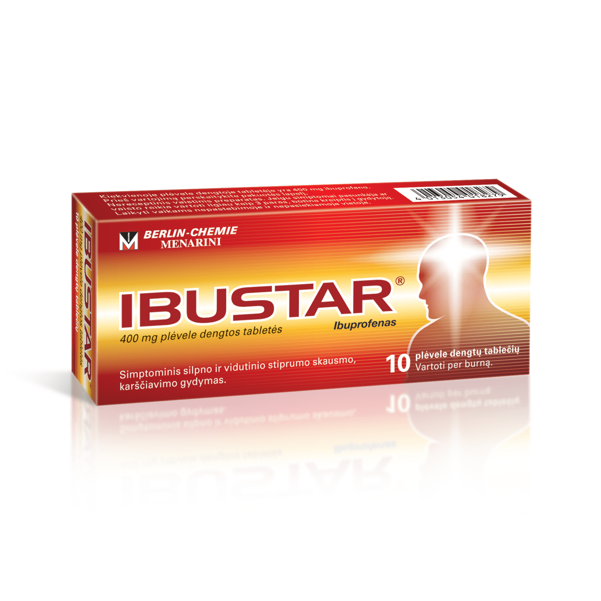 Ibustar 400 mg plėvele dengtos tabletės N10 Ibustar 400 mg plėvele dengtos tabletės N10