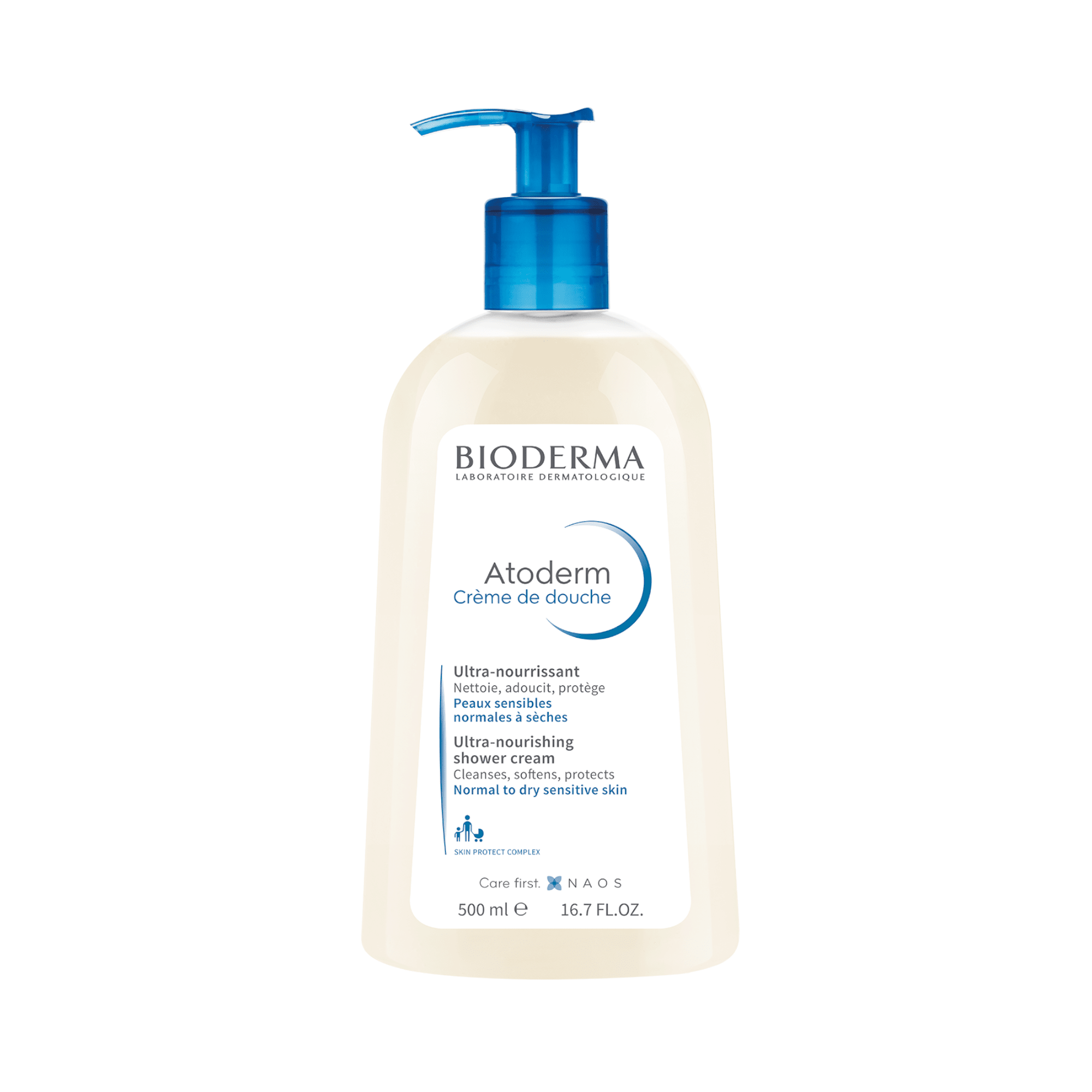 BIODERMA maitinamasis kreminis prausiklis sausai odai ATODERM CREME DE DOUCHE 500 ml BIODERMA maitinamasis kreminis prausiklis sausai odai ATODERM CREME DE DOUCHE 500 ml