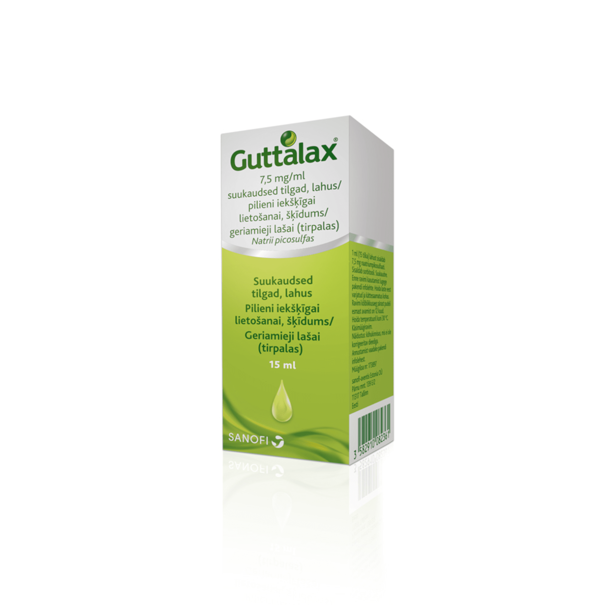 Guttalax 7,5 mg/ml geriamieji lašai (tirpalas) 15 ml