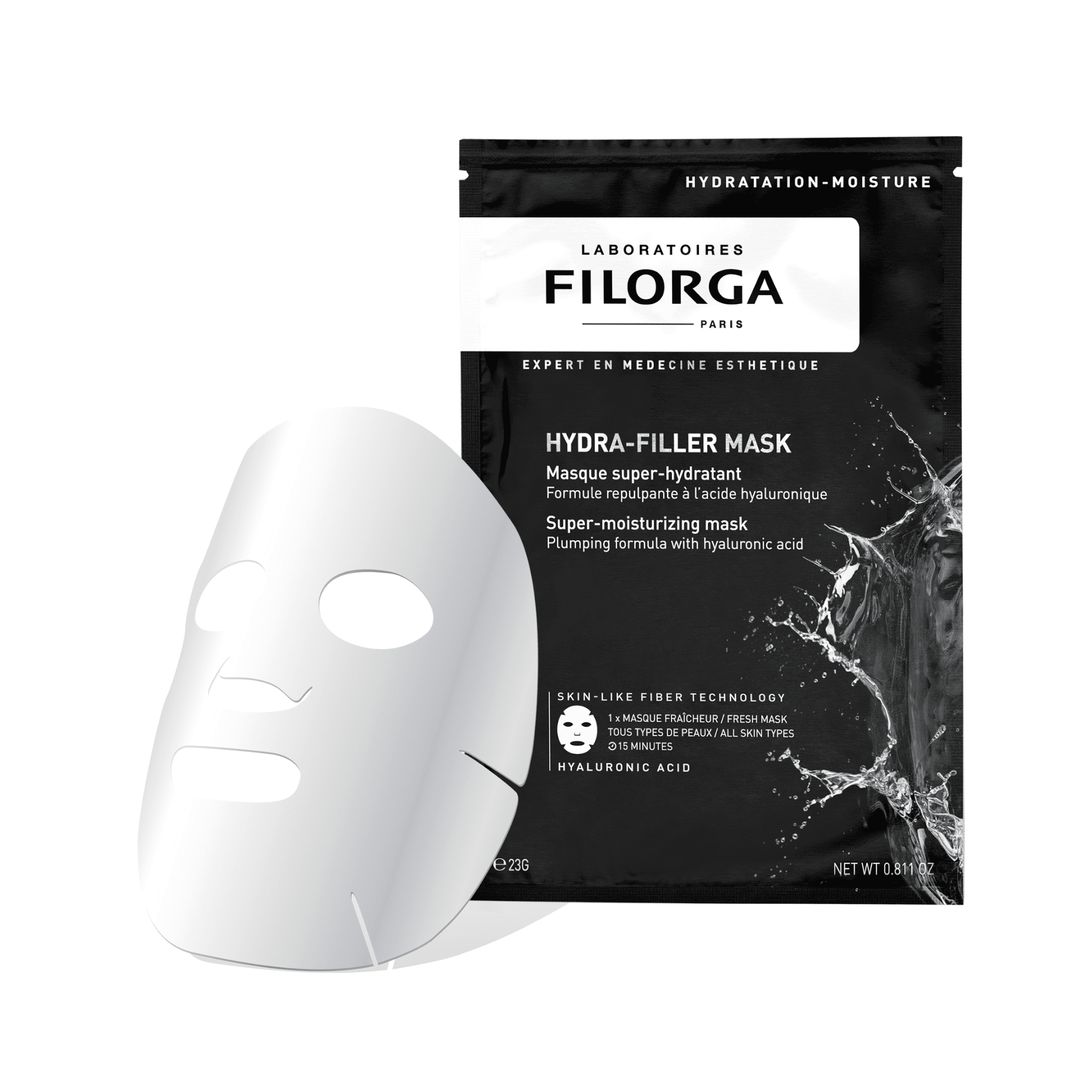 FILORGA intensyviai drėkinanti, raukšles užpildanti kaukė HYDRA-FILLER MASK 23 g, N1
