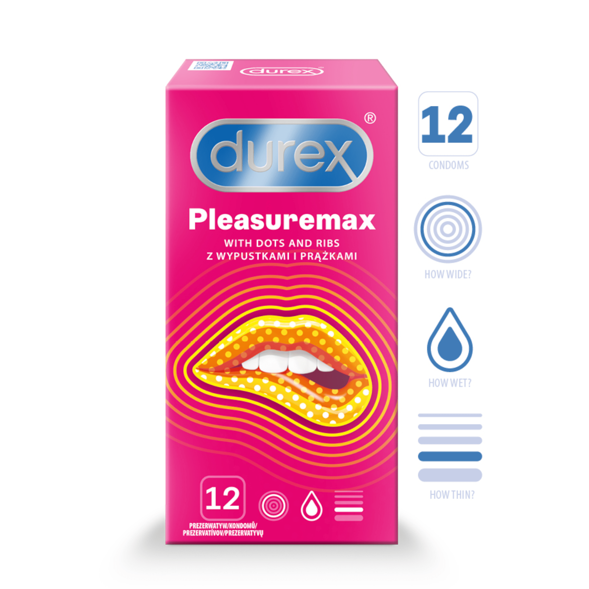 Durex Pleasuremax prezervatyvai N12