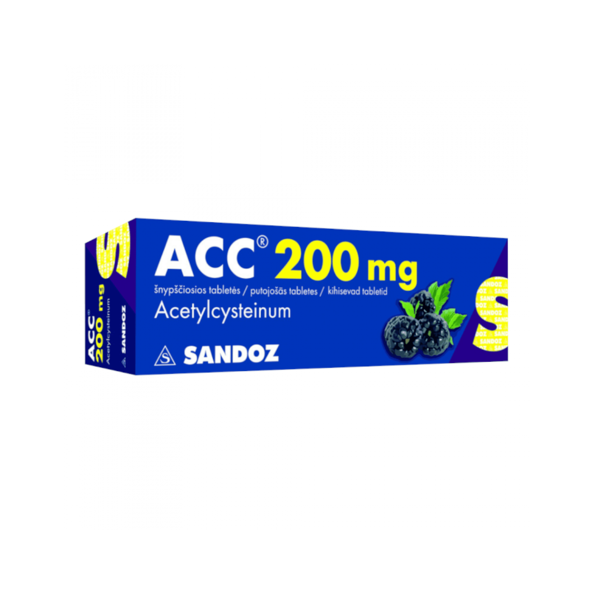ACC 200 mg šnypščiosios tabletės N20 ACC 200 mg šnypščiosios tabletės N20
