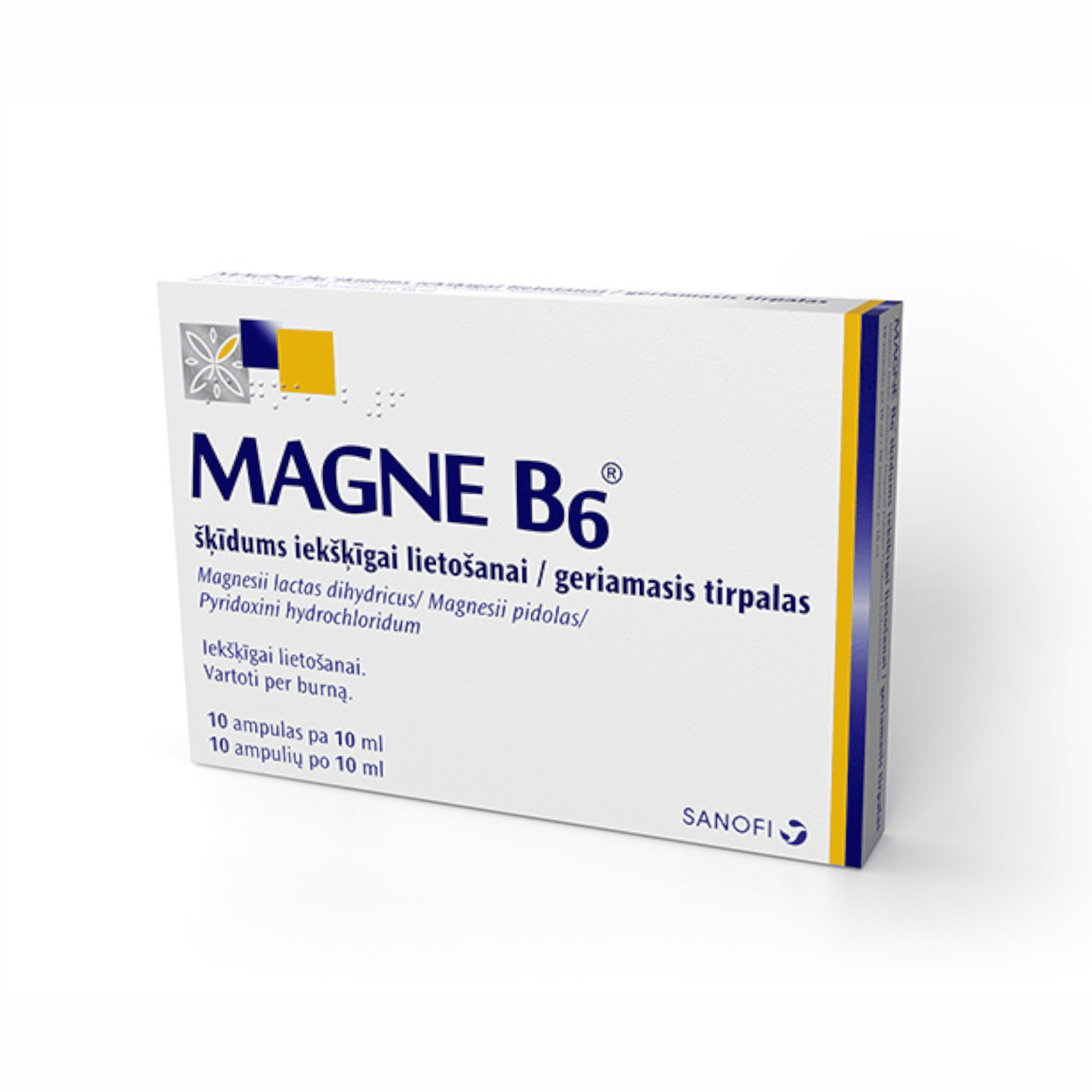 MAGNE B6 geriamas tirpalas 10 ml, N10 MAGNE B6 geriamas tirpalas 10 ml, N10