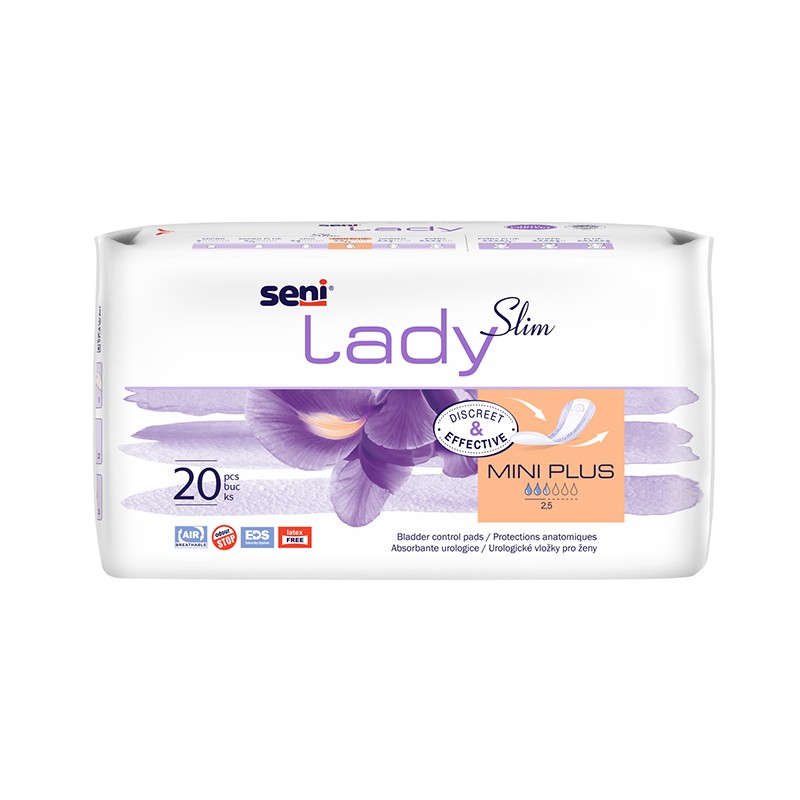 SENI LADY MINI PLUS urologiniai įklotai Uro Protect N20 SENI LADY MINI PLUS urologiniai įklotai Uro Protect N20