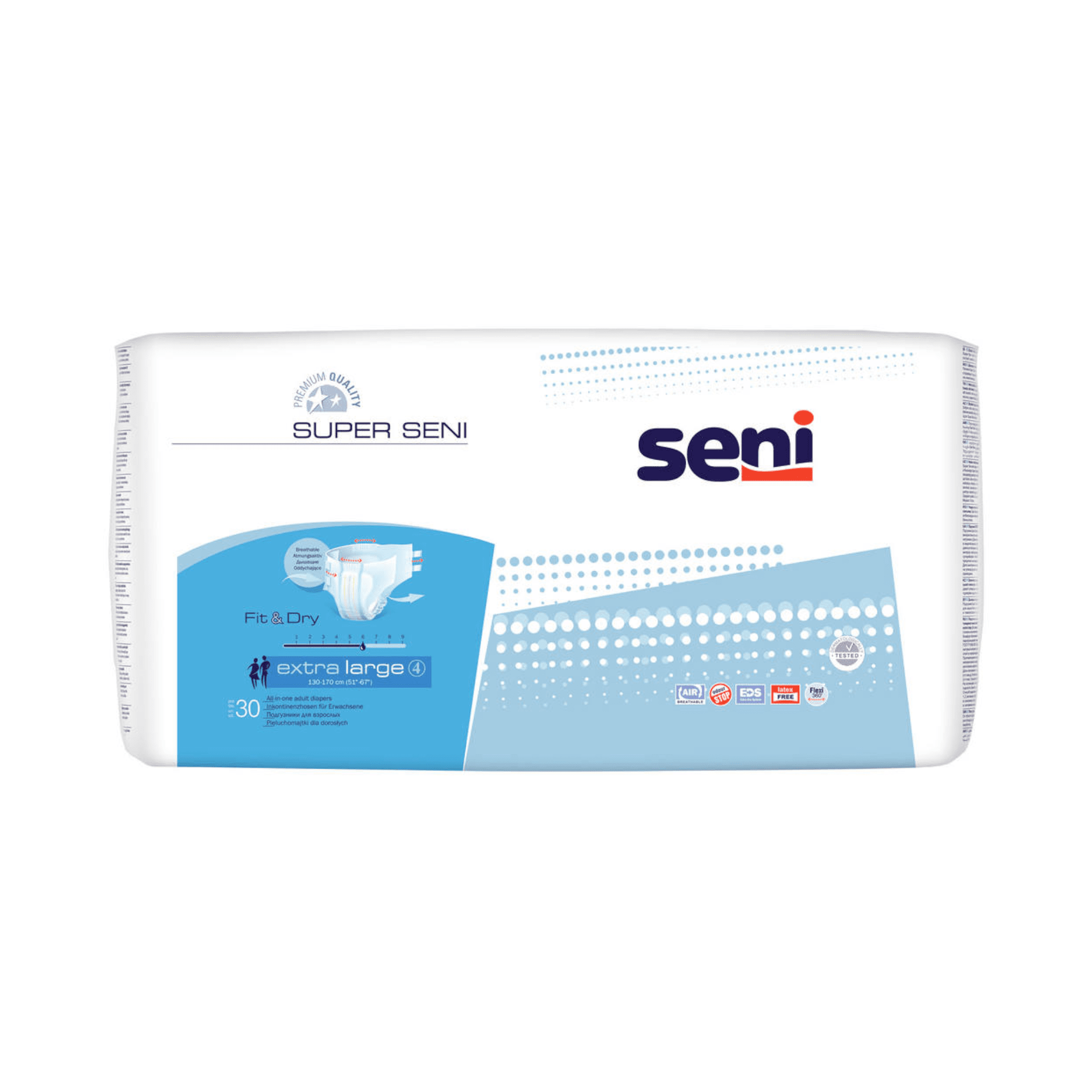 SENI SUPER Premium sauskelnės, XL dydis N30 SENI SUPER Premium sauskelnės, XL dydis N30