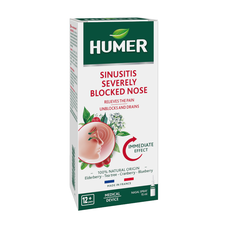 HUMER nosies purškalas nuo sinusito, nuo 12 m., 15 ml