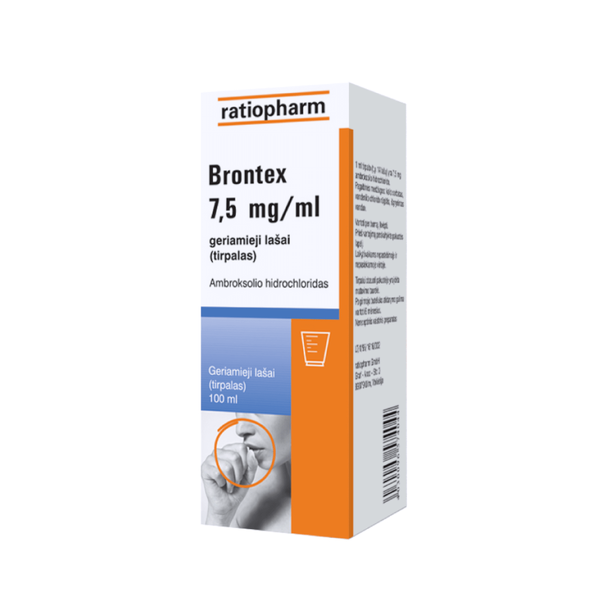 Brontex 7,5 mg/ml geriamieji lašai 100 ml Brontex 7,5 mg/ml geriamieji lašai 100 ml