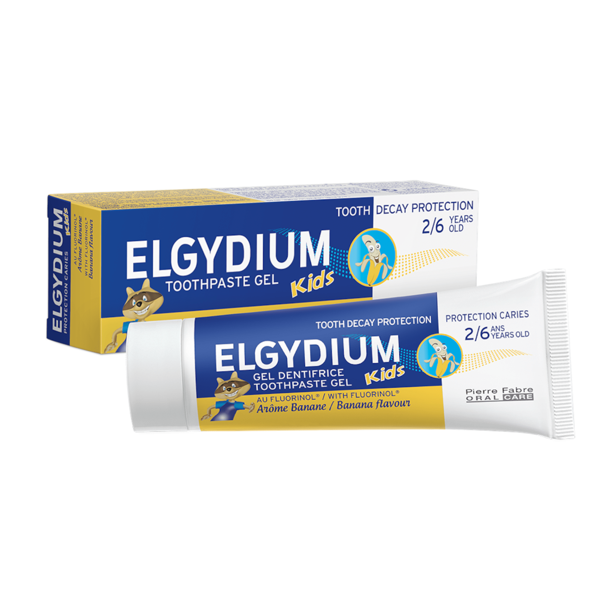 Elgydium Kids bananų skonio dantų pasta 50 ml Elgydium Kids bananų skonio dantų pasta 50 ml