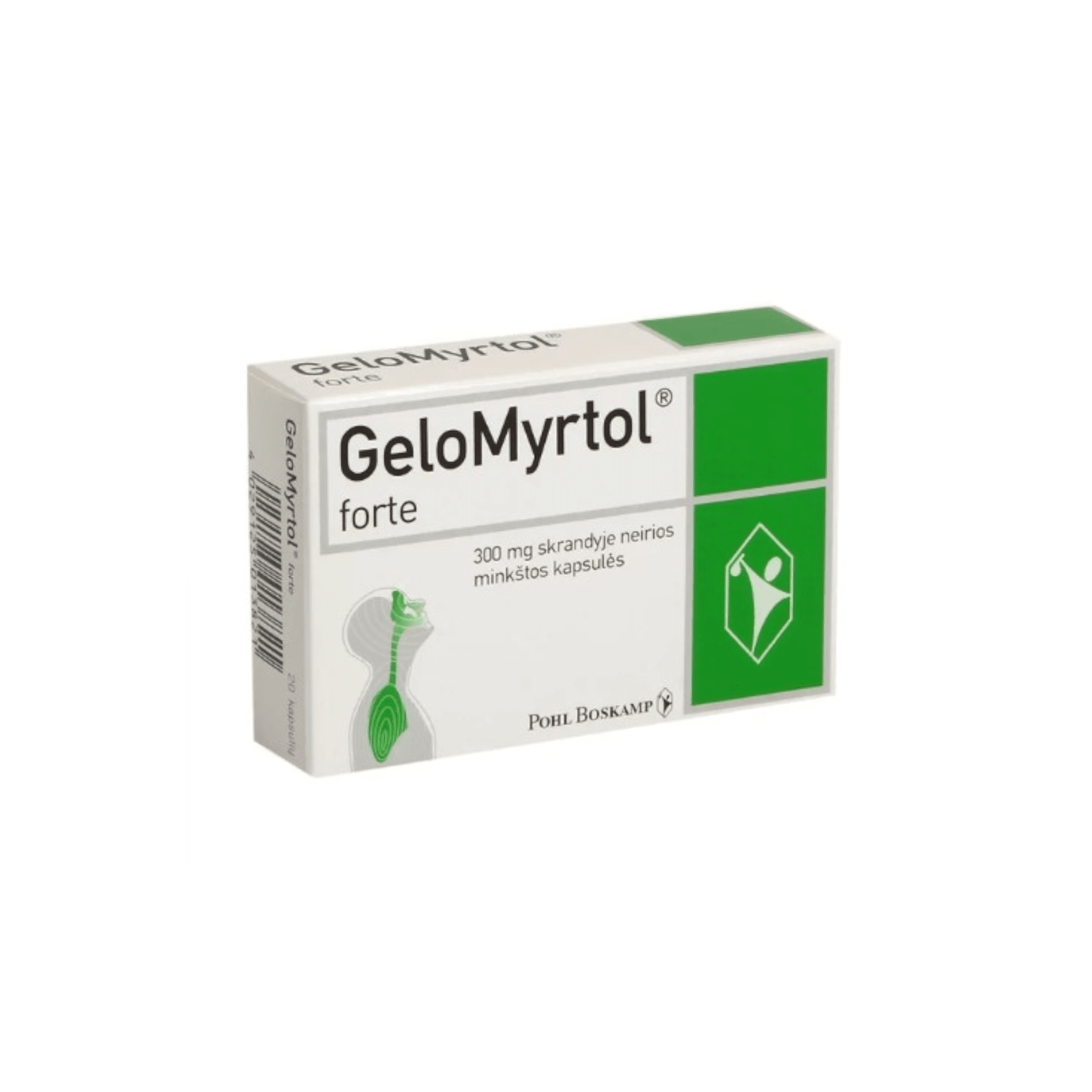 Gelomyrtol forte 300mg skrandyje neirios minkštosios
kapsulės N20 Gelomyrtol forte 300mg skrandyje neirios minkštosios
kapsulės N20