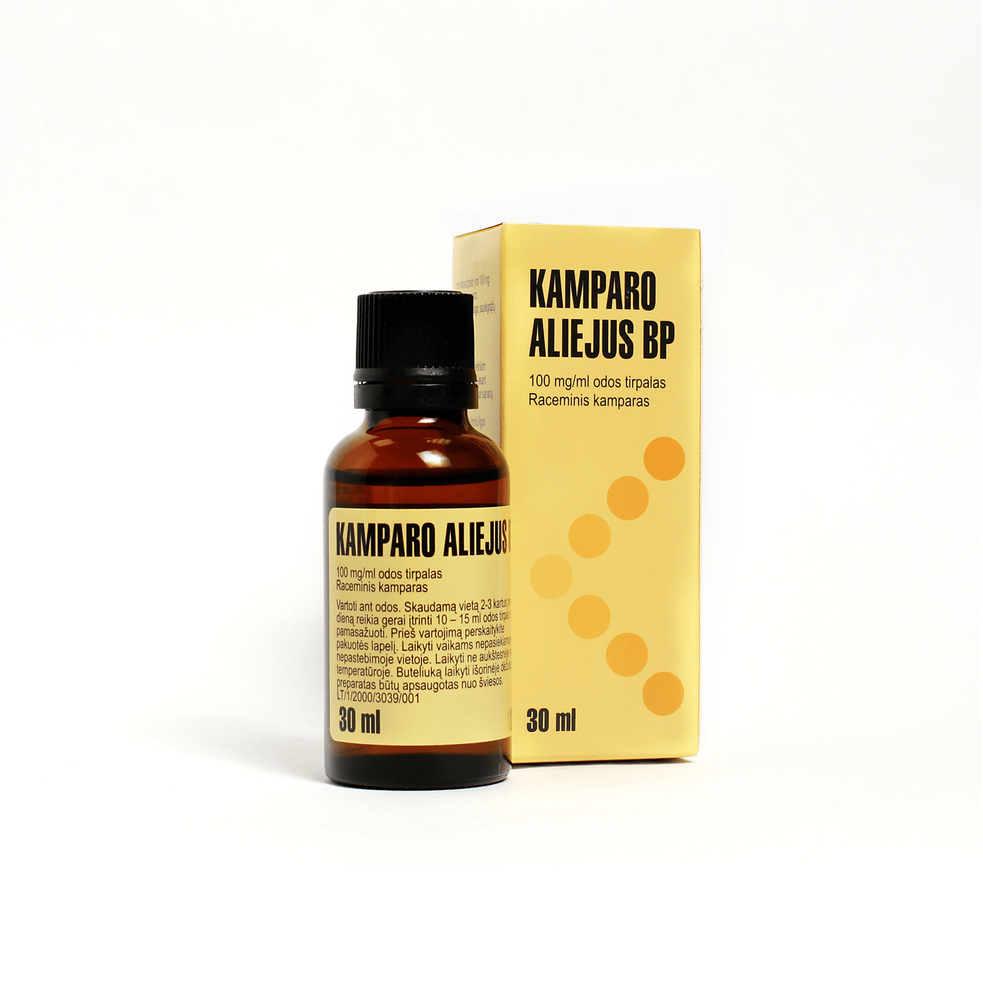 Kamparo aliejus Valentis 100 mg/ml odos tirpalas 30 ml