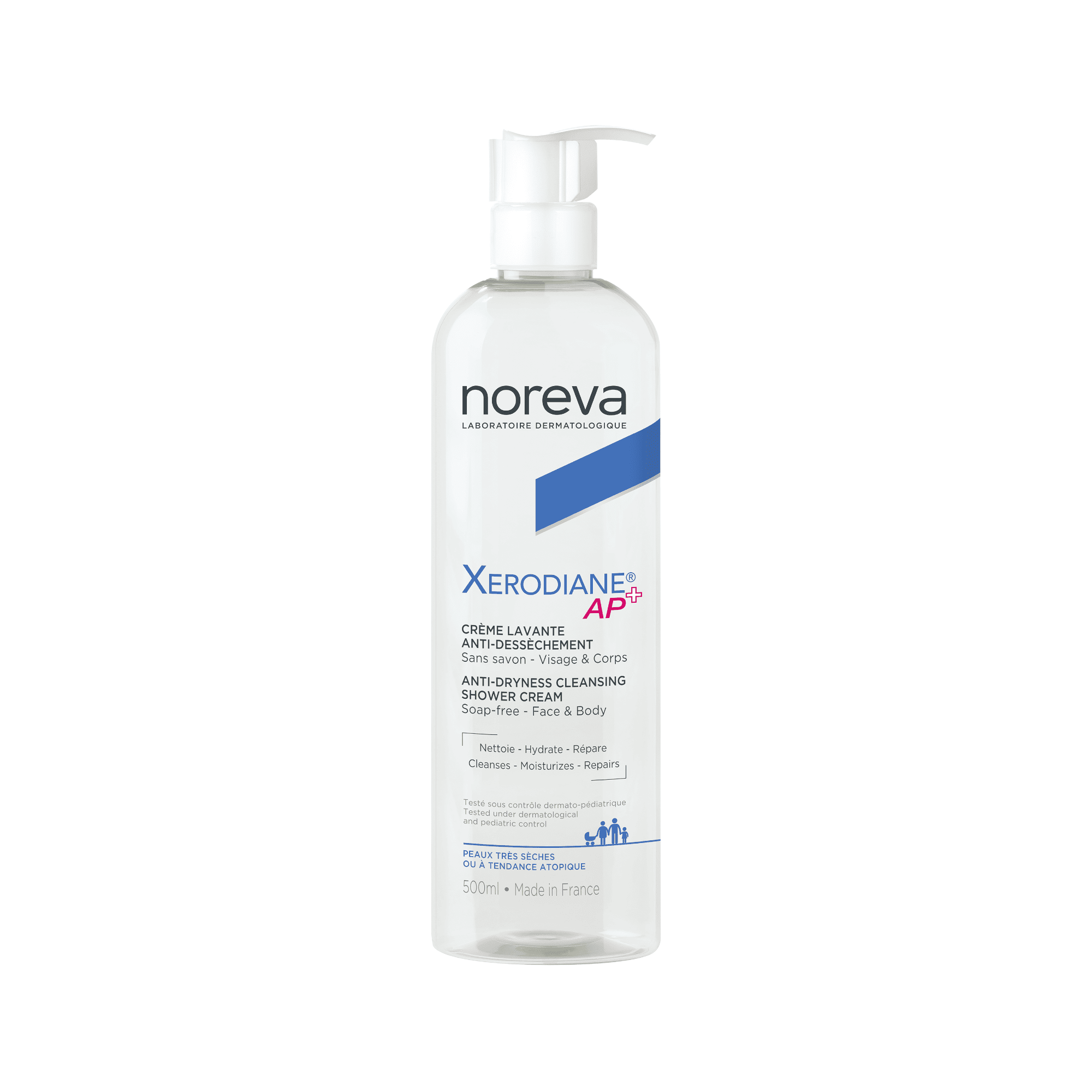 NOREVA prausiamasis kremas labai sausai ir atopiškai veido ir kūno odai XERODIANE AP+, 500 ml
