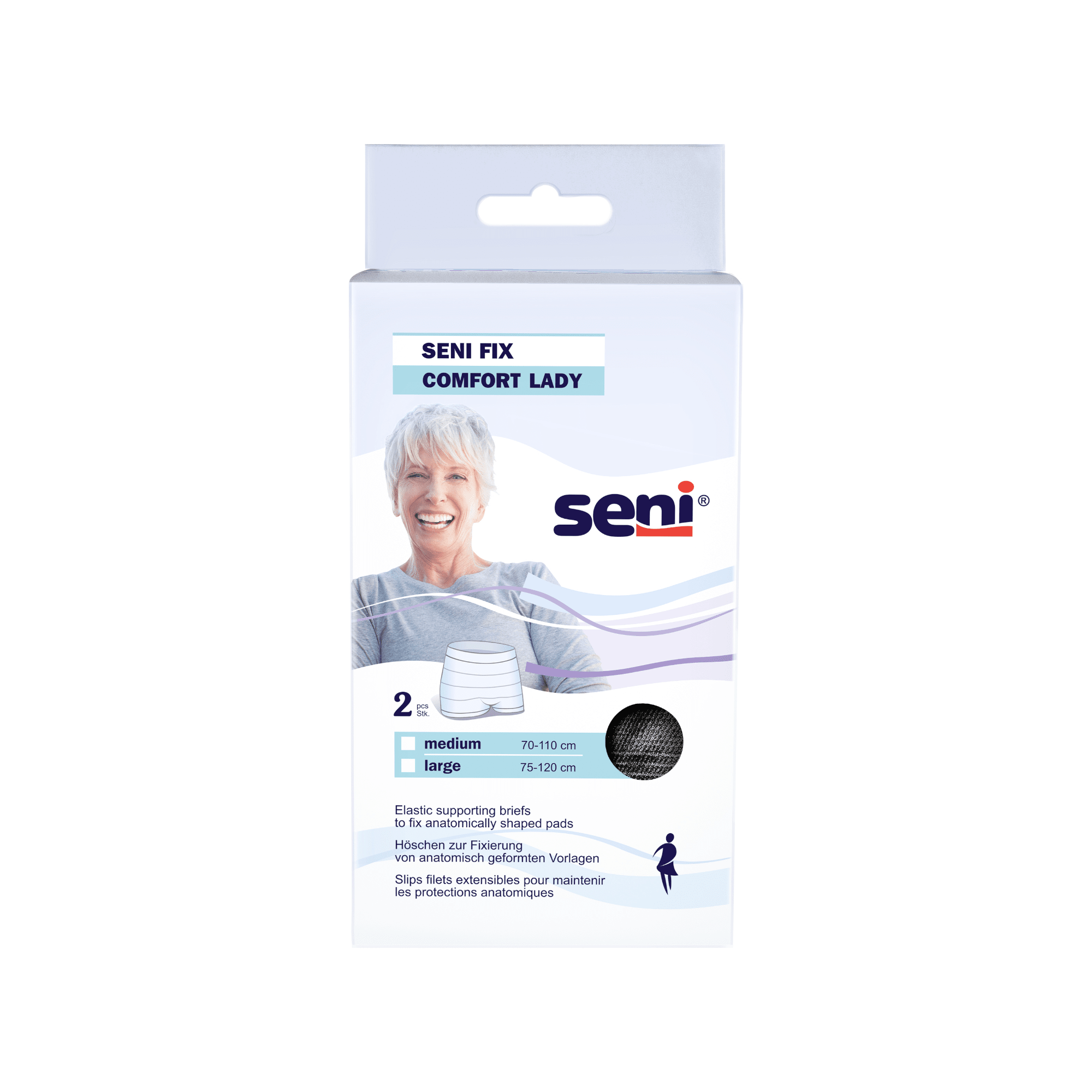 SENI FIX COMFORT LADY Black tinklinės kelnaitės, L dydis N2 SENI FIX COMFORT LADY Black tinklinės kelnaitės, L dydis N2