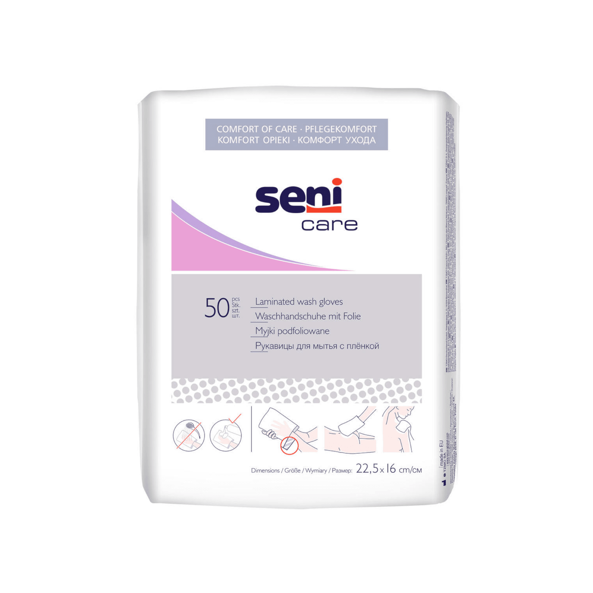 SENI CARE valymo pirštinės su apsaugine plėvele N50 SENI CARE valymo pirštinės su apsaugine plėvele N50