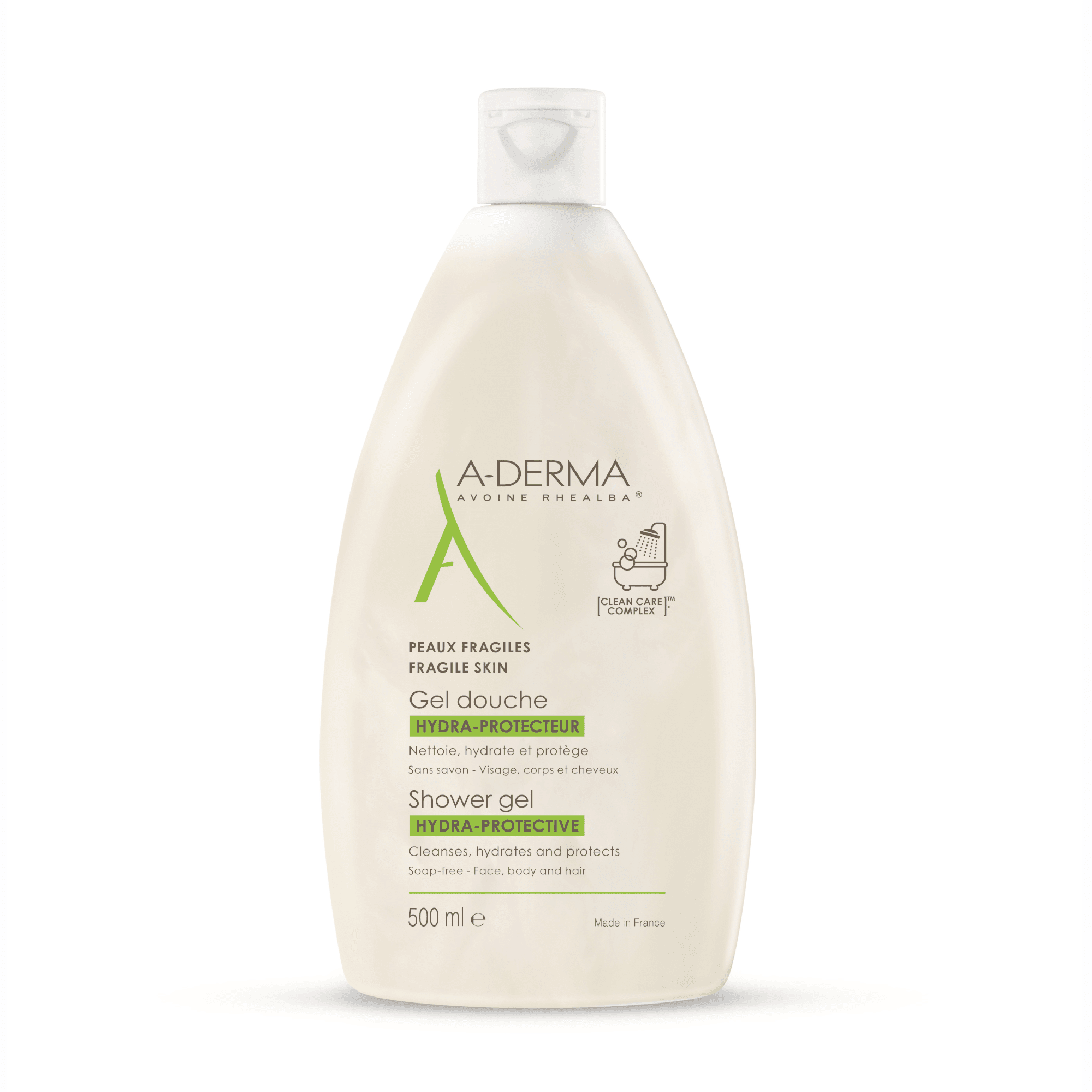 A-DERMA bemuilis prausimosi gelis veidui, kūnui ir plaukams HYDRA PROTECTIVE 500 ml A-DERMA bemuilis prausimosi gelis veidui, kūnui ir plaukams HYDRA PROTECTIVE 500 ml