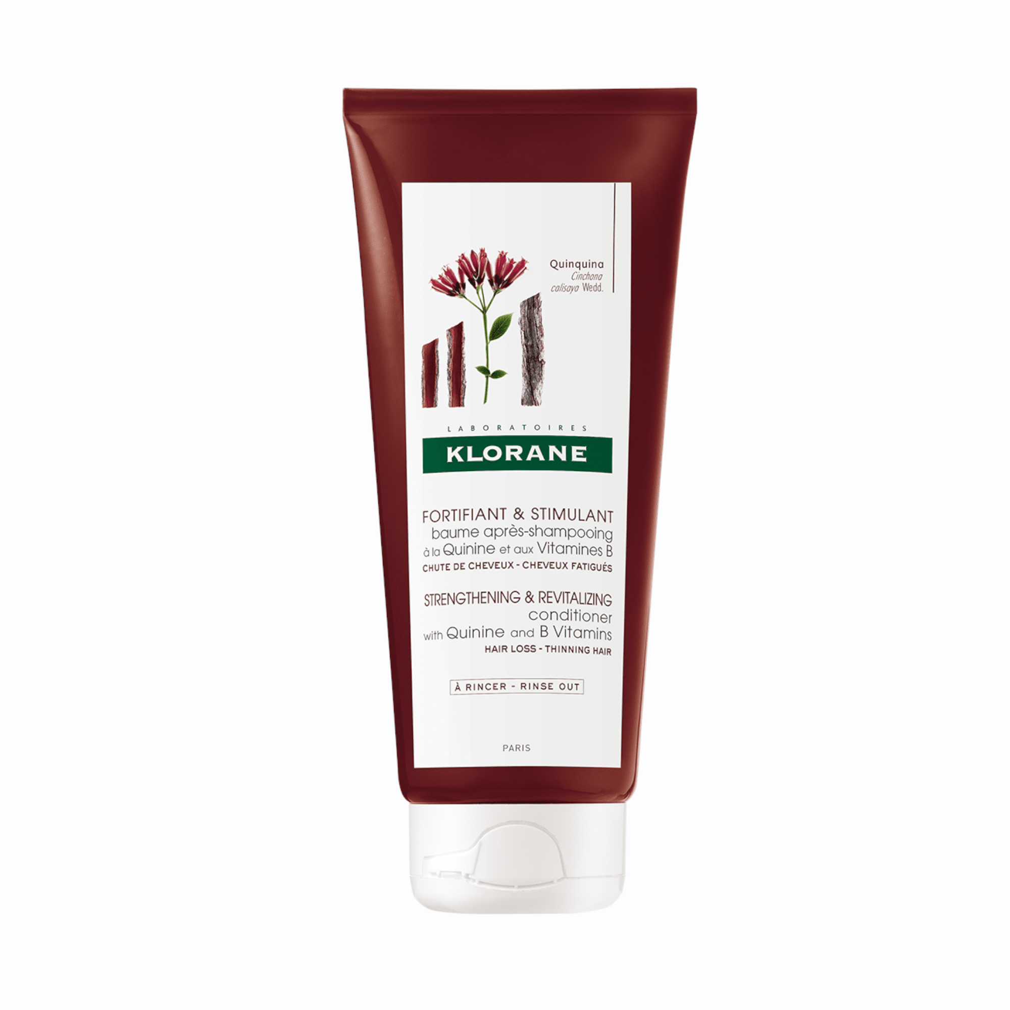 KLORANE kondicionierius slenkantiems plaukams su chininu ir vitaminu B Quinine 200 ml