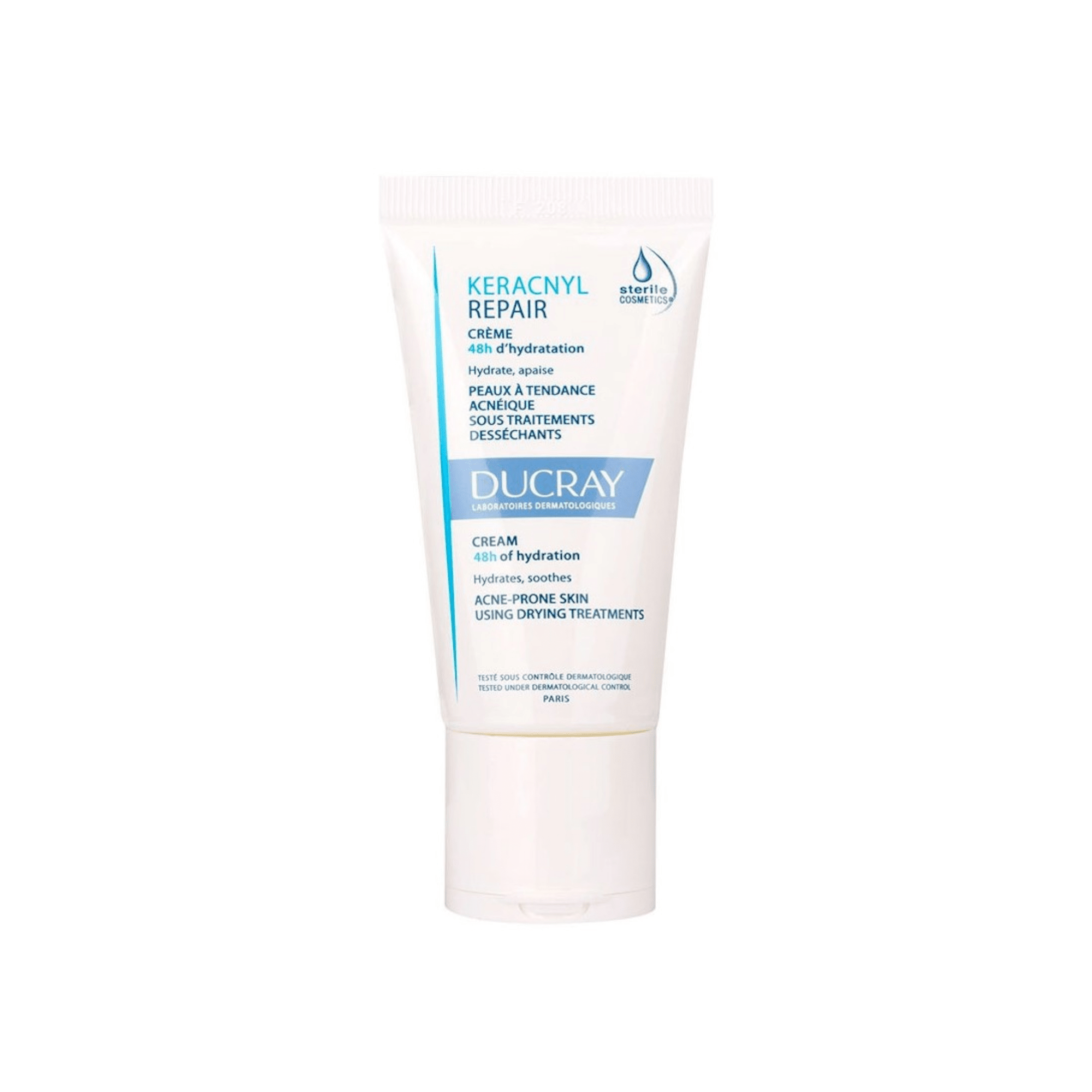 DUCRAY drėkinamasis kremas į aknę linkusiai odai KERACNYL REPAIR 50 ml DUCRAY drėkinamasis kremas į aknę linkusiai odai KERACNYL REPAIR 50 ml