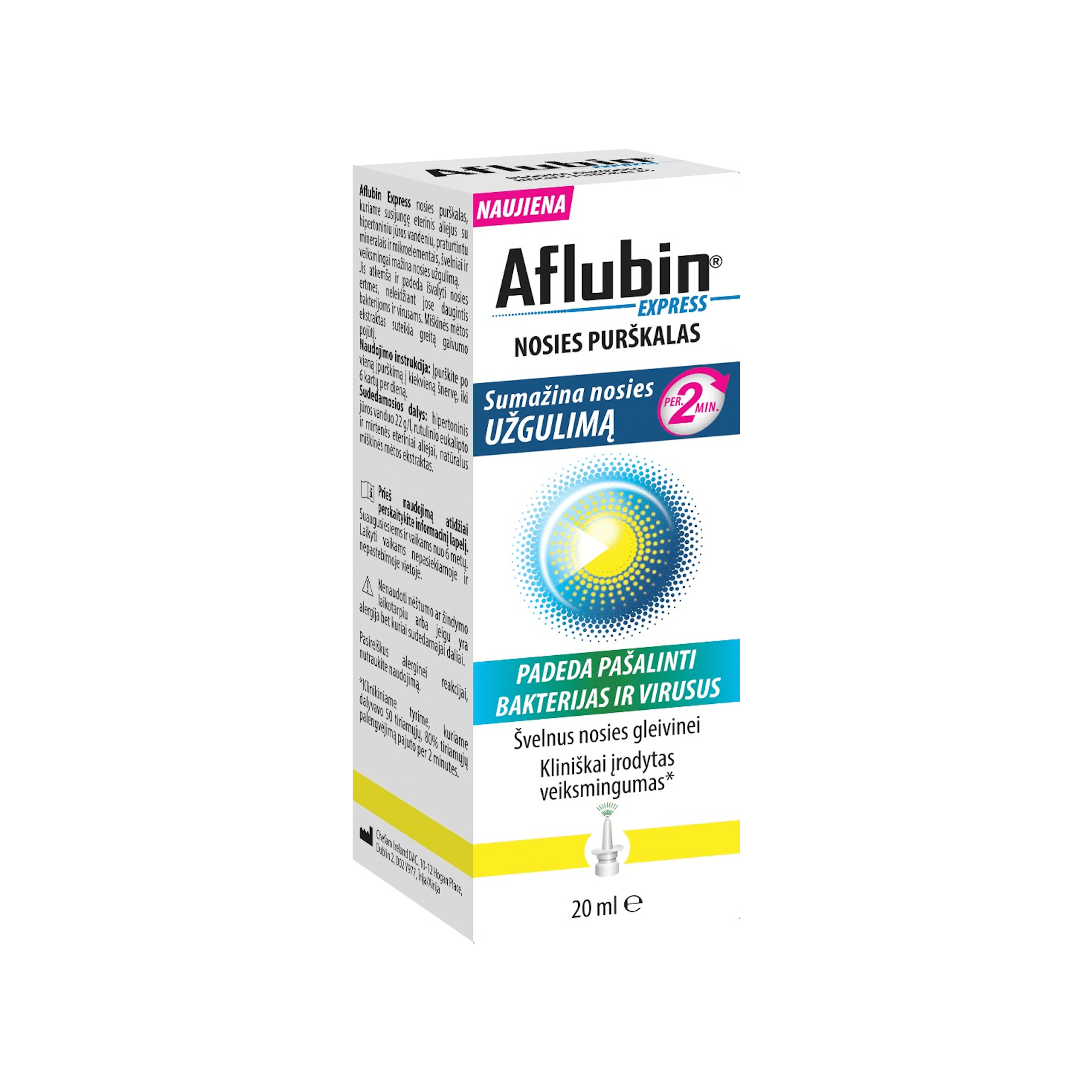 AFLUBIN Express nosies purškalas 20 ml AFLUBIN Express nosies purškalas 20 ml