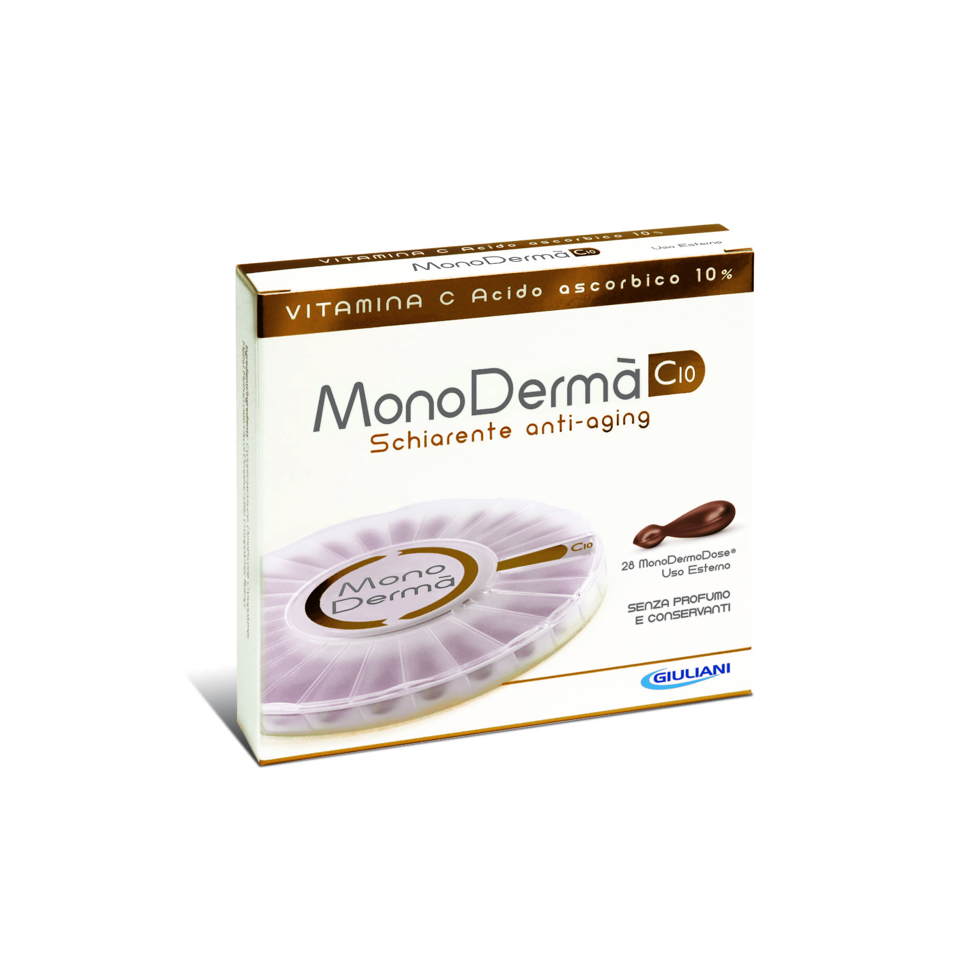 MONODERMA vitamino C10 kapsulės veidui N28