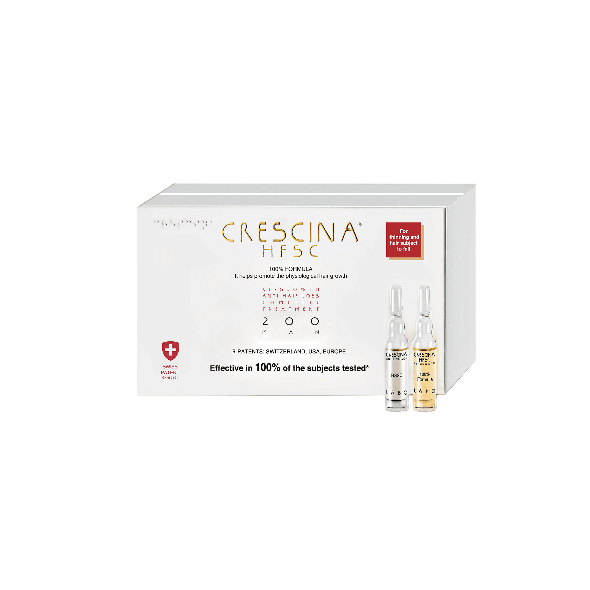 CRESCINA kompleksas vyrams plaukų atauginimui ir nuo plaukų slinkimo HFSC 200* 3,5 ml, N20 CRESCINA kompleksas vyrams plaukų atauginimui ir nuo plaukų slinkimo HFSC 200* 3,5 ml, N20