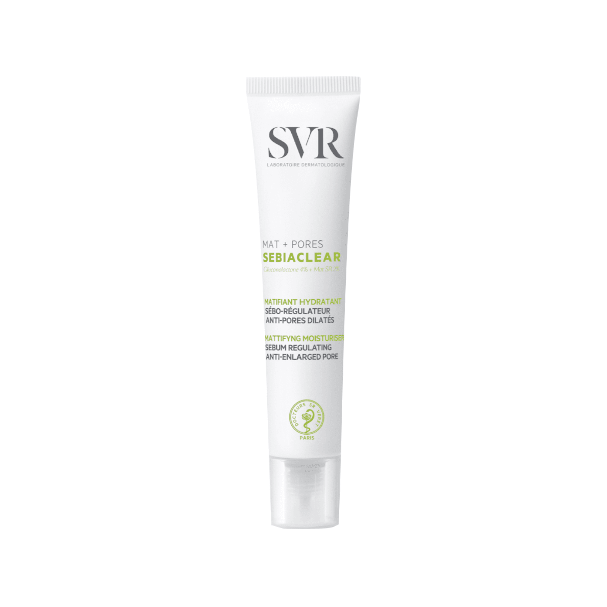 SVR poras sutraukiantis ir matinį efektą suteikiantis veido kremas SEBIACLEAR MAT + PORES 40 ml