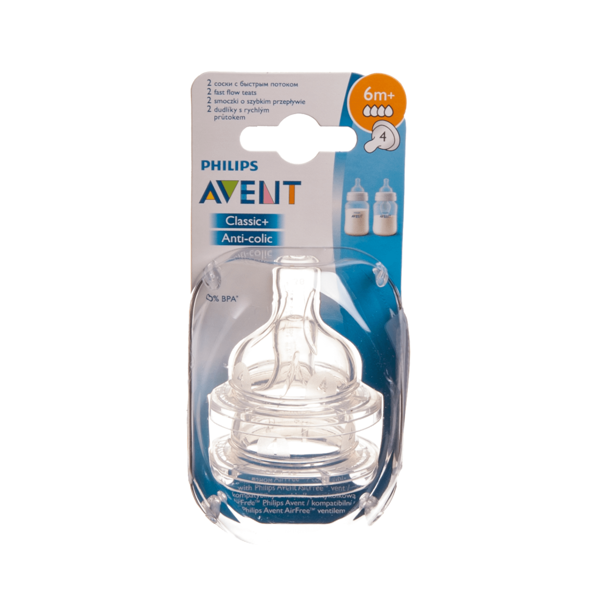 PHILIPS AVENT silikoninis žindukas Classic+, F (4), nuo 6 mėn., SCF634/27, N2