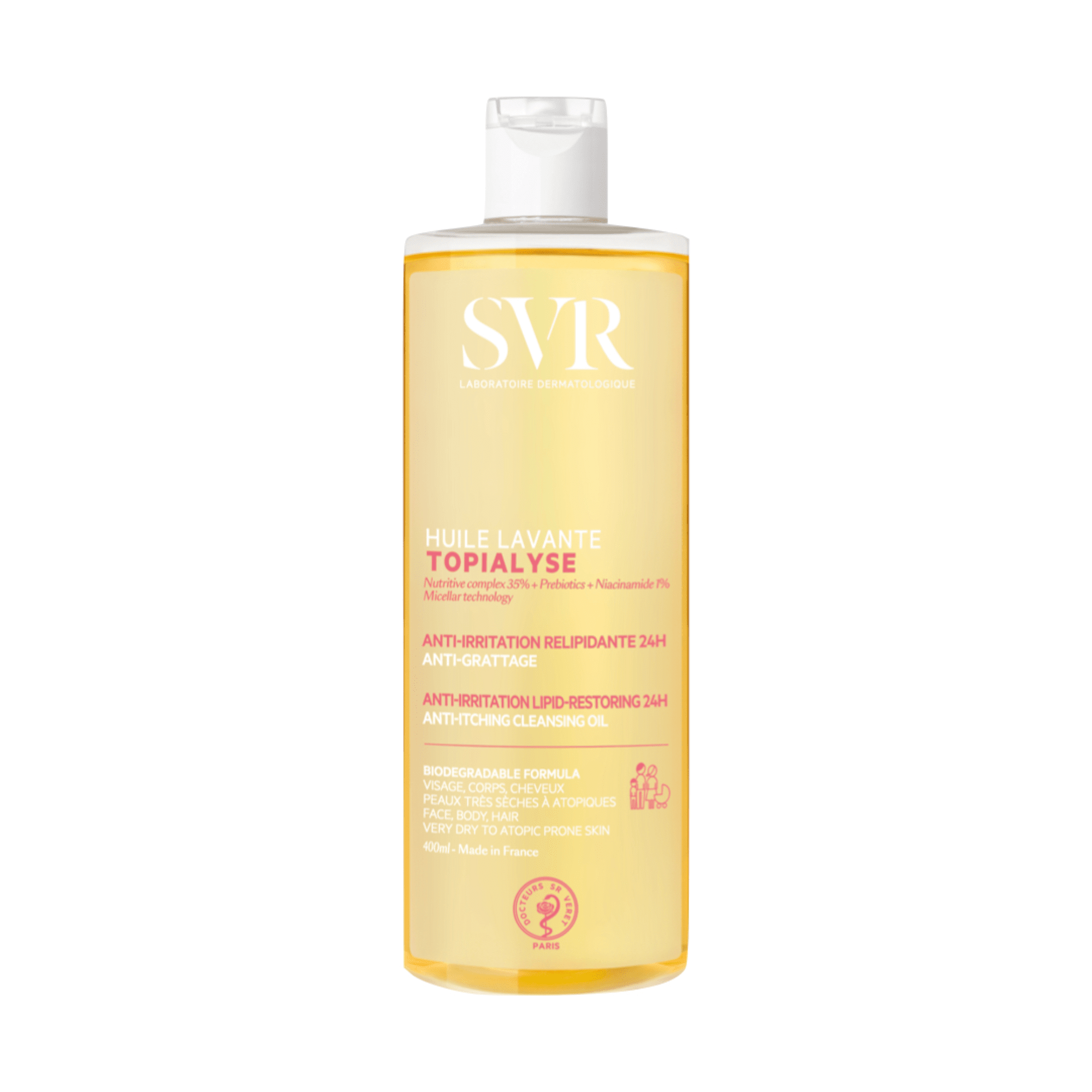 SVR micelinis prausimosi aliejus TOPIALYSE HUILE LAVANTE MICELLAIRE 400 ml SVR micelinis prausimosi aliejus TOPIALYSE HUILE LAVANTE MICELLAIRE 400 ml