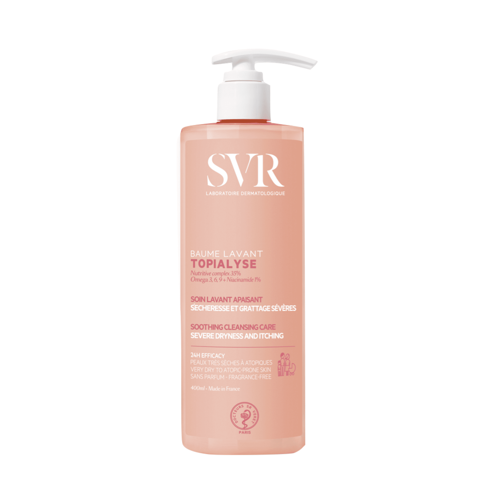 SVR prausiamasis balzamas labai sausai ir atopiškai odai TOPIALYSE BAUME LAVANT 400 ml