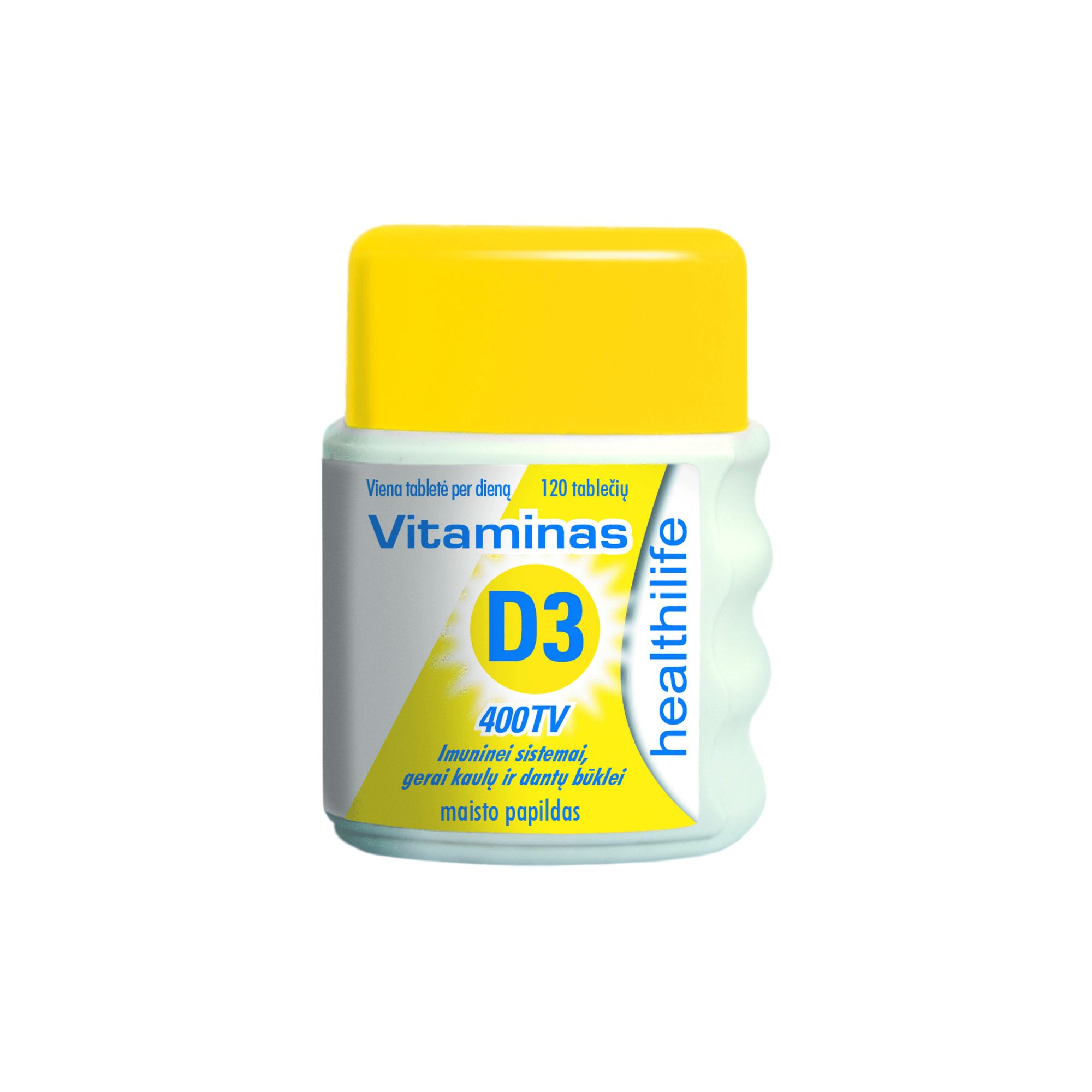 Healthilife 400TV vitaminas D3 tabletės N120