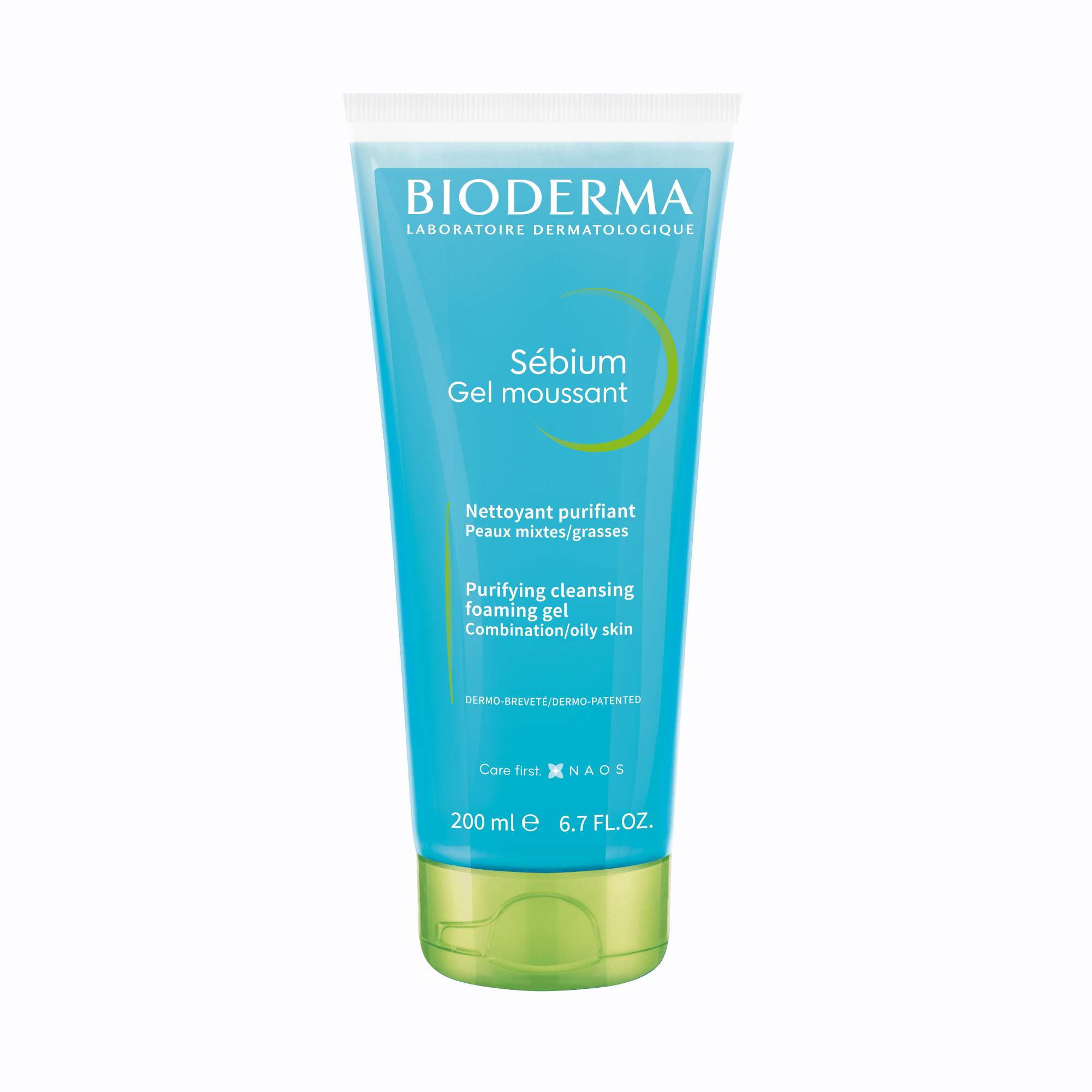 BIODERMA putojantis gelis-prausiklis į spuogus linkusiai, riebiai ar mišriai odai Sébium Foaming Gel 200 ml
