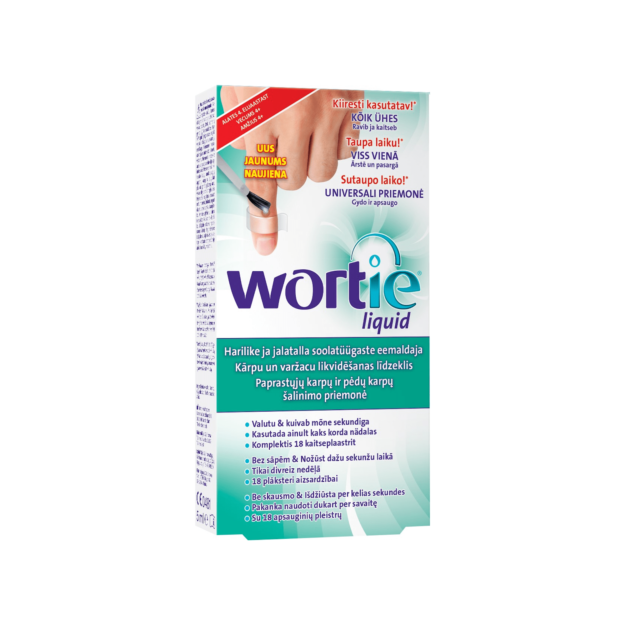 WORTIE LIQUID paprastųjų karpų ir pėdų karpų šalinimo priemonė 5 ml WORTIE LIQUID paprastųjų karpų ir pėdų karpų šalinimo priemonė 5 ml