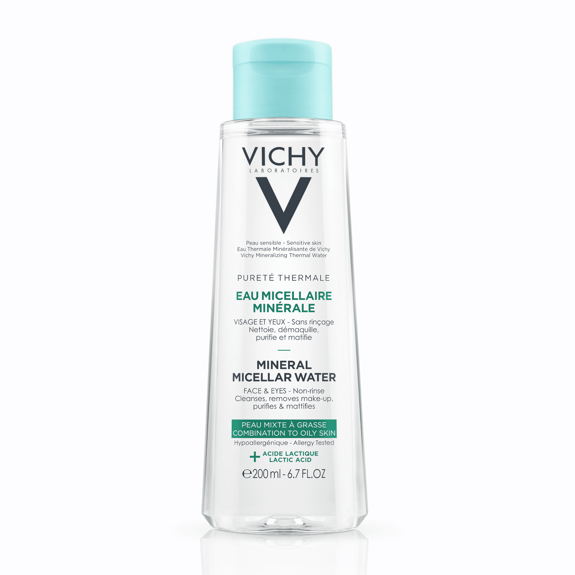 Vichy micelinis vanduo mišriai ir riebiai odai Purete Thermale 200 ml