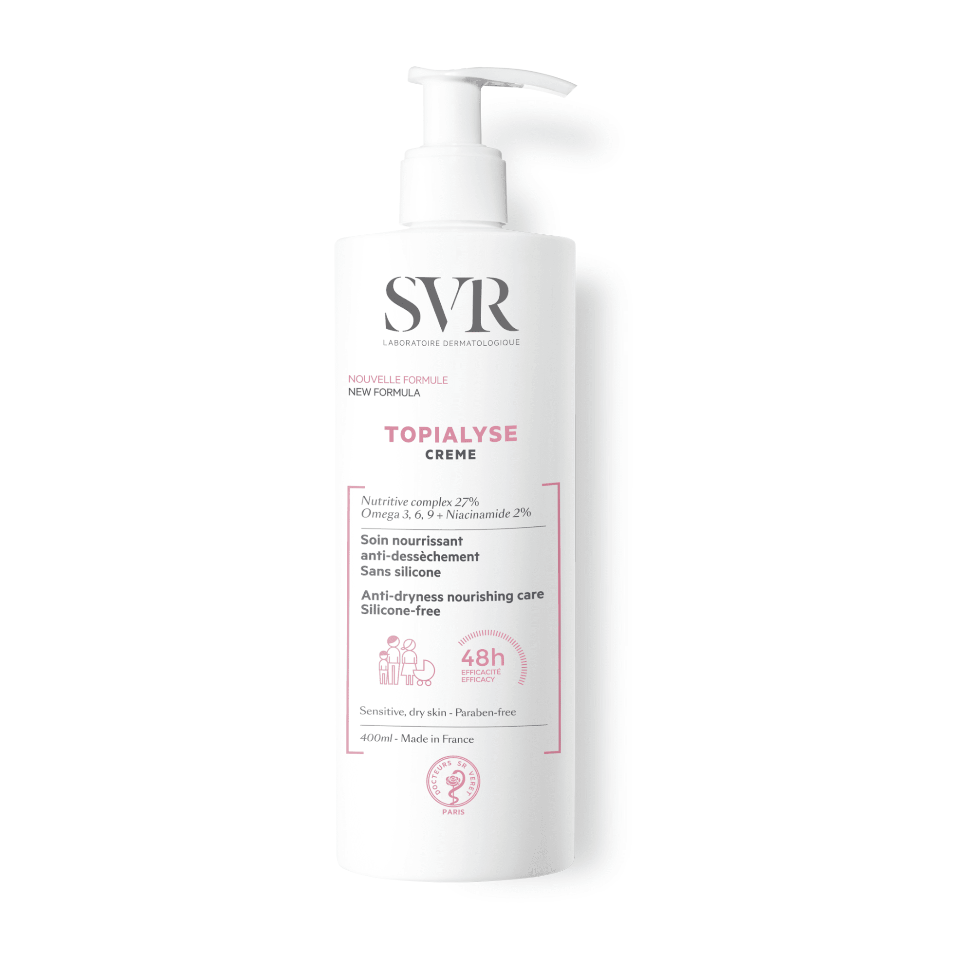 SVR kremas atopiškai ir sausai odai TOPIALYSE CREME 400 ml