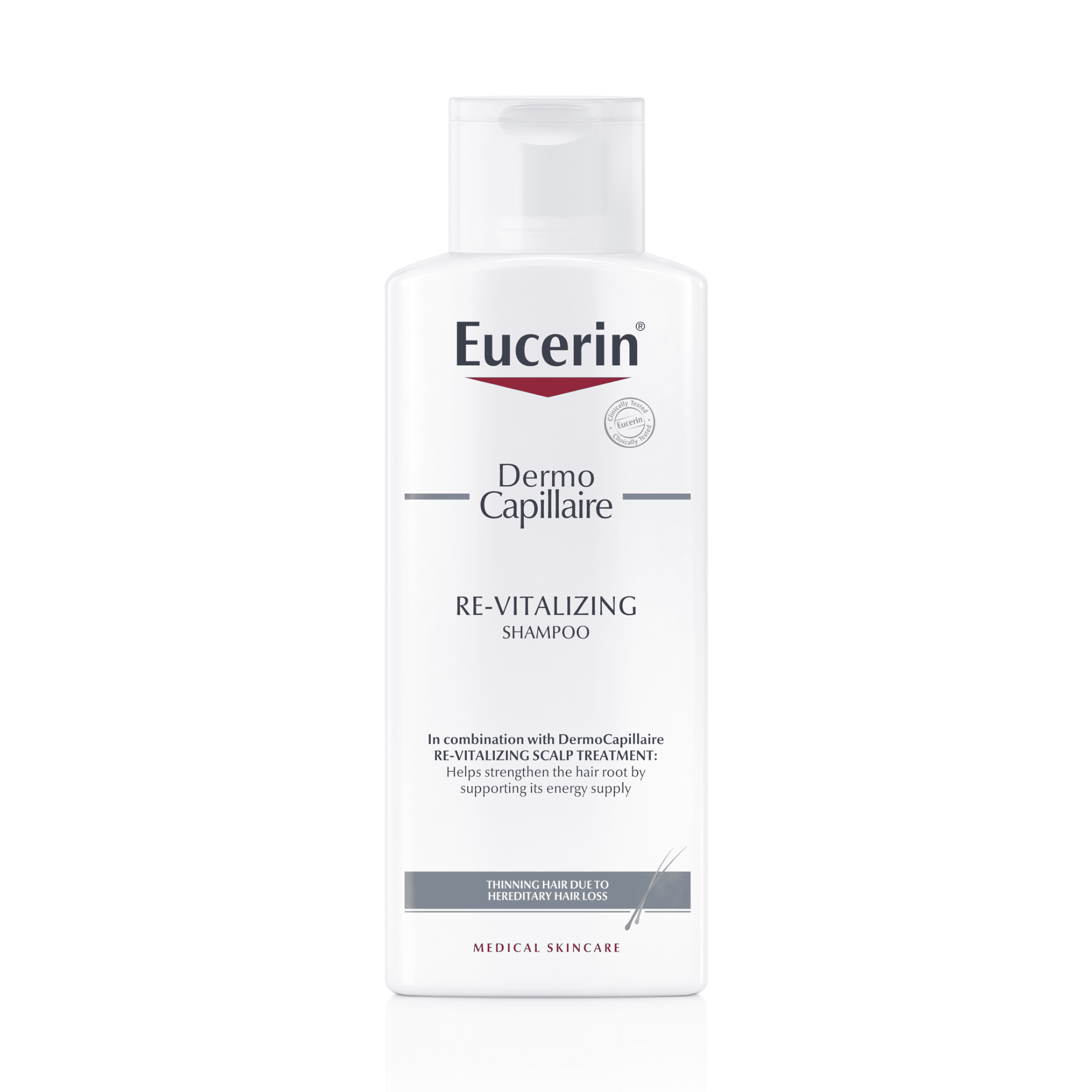 EUCERIN gaivinamasis šampūnas slenkantiems plaukams DERMOCAPILLAIRE 250 ml