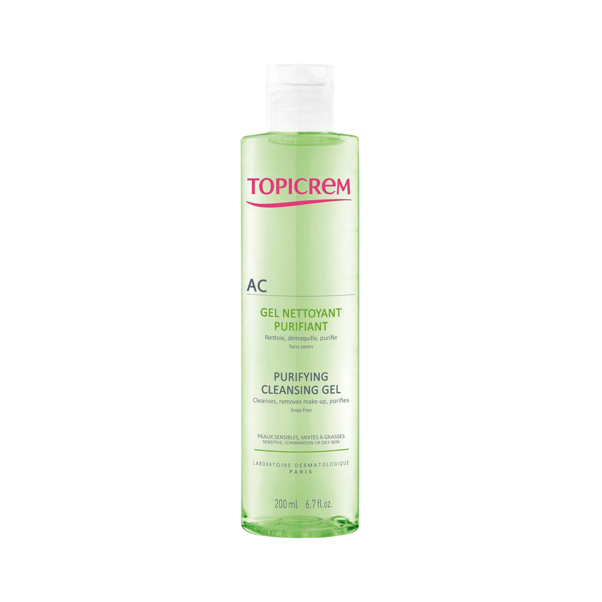 TOPICREM švarinamoji želė-prausiklis AC 200 ml