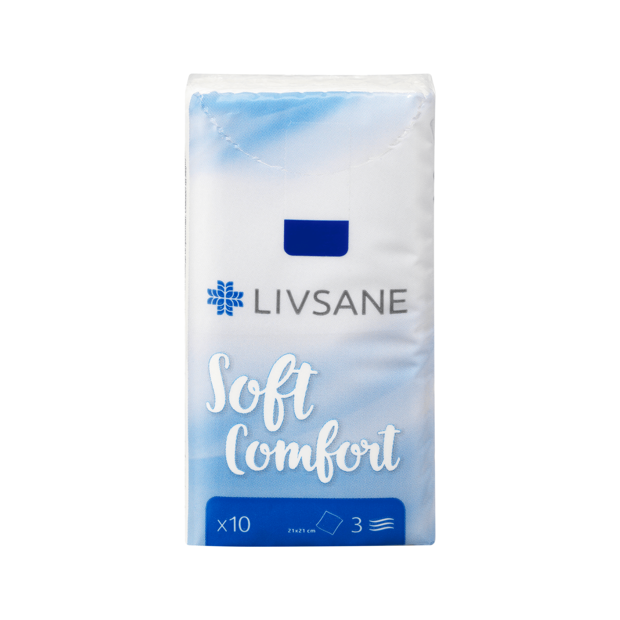 Livsane vienkartinės nosinaitės, 3 sluoksnių, N1