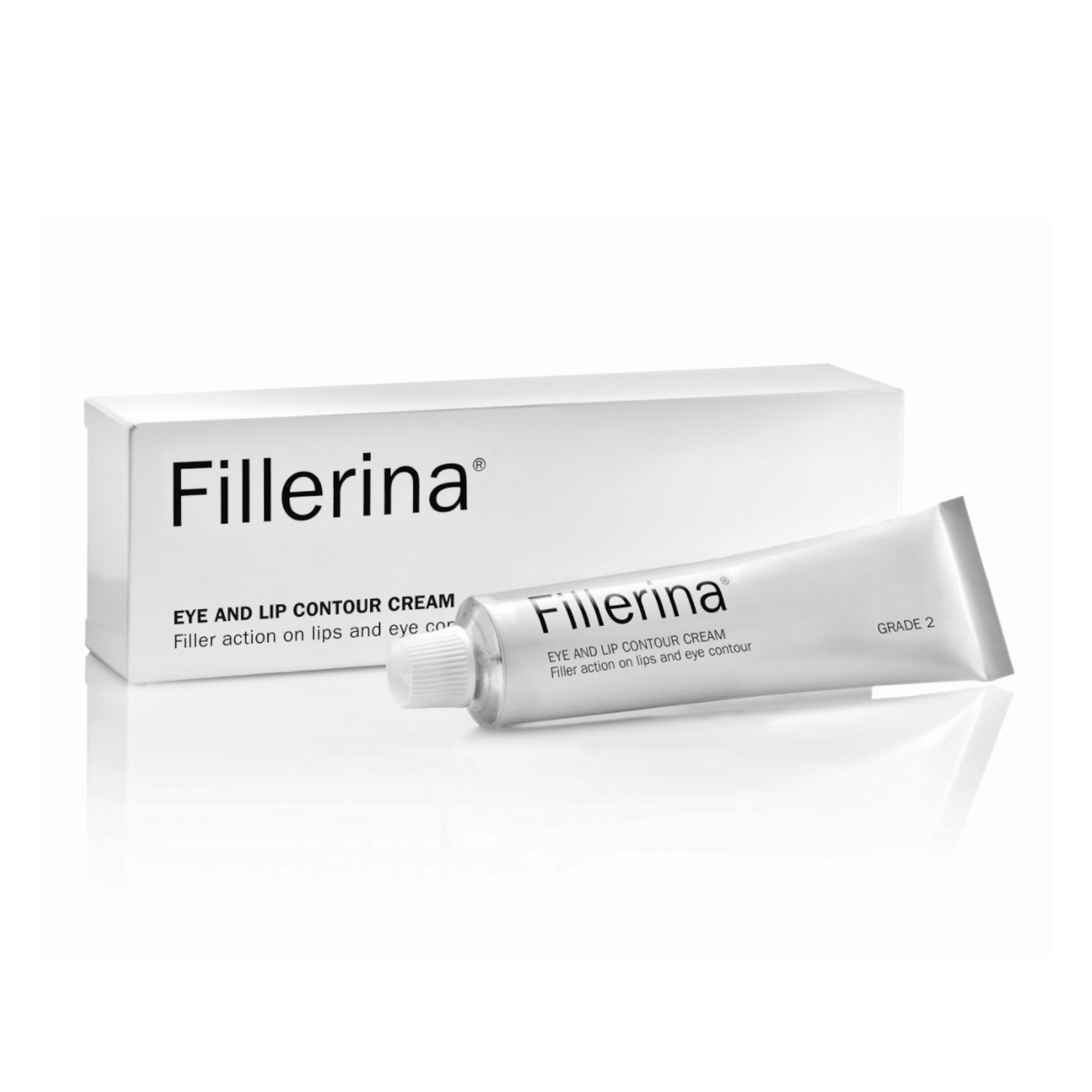 FILLERINA paakių ir lūpų kremas su 6 hialurono rūgštimis ir peptidais, 2 lygis, 15 ml