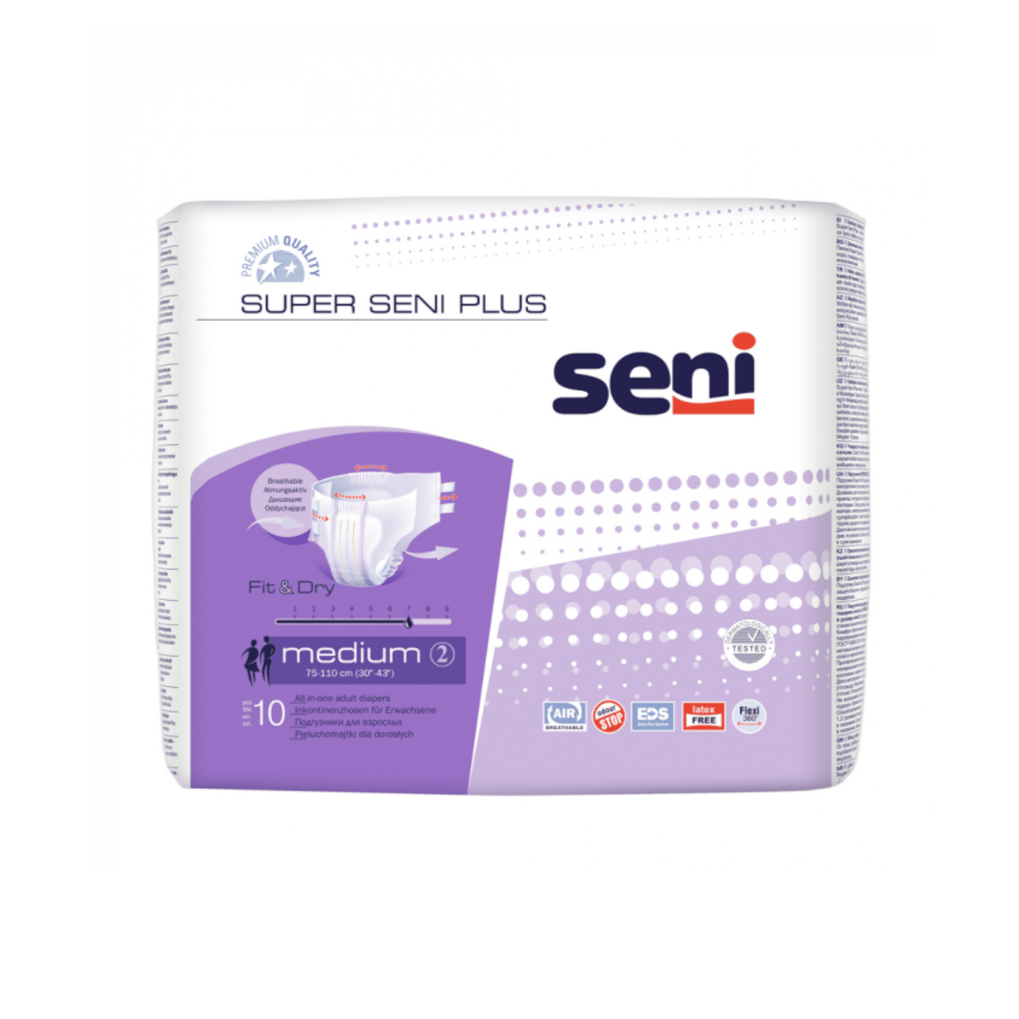 SENI SUPER sauskelnės PLUS PREMIUM, M dydis, N10