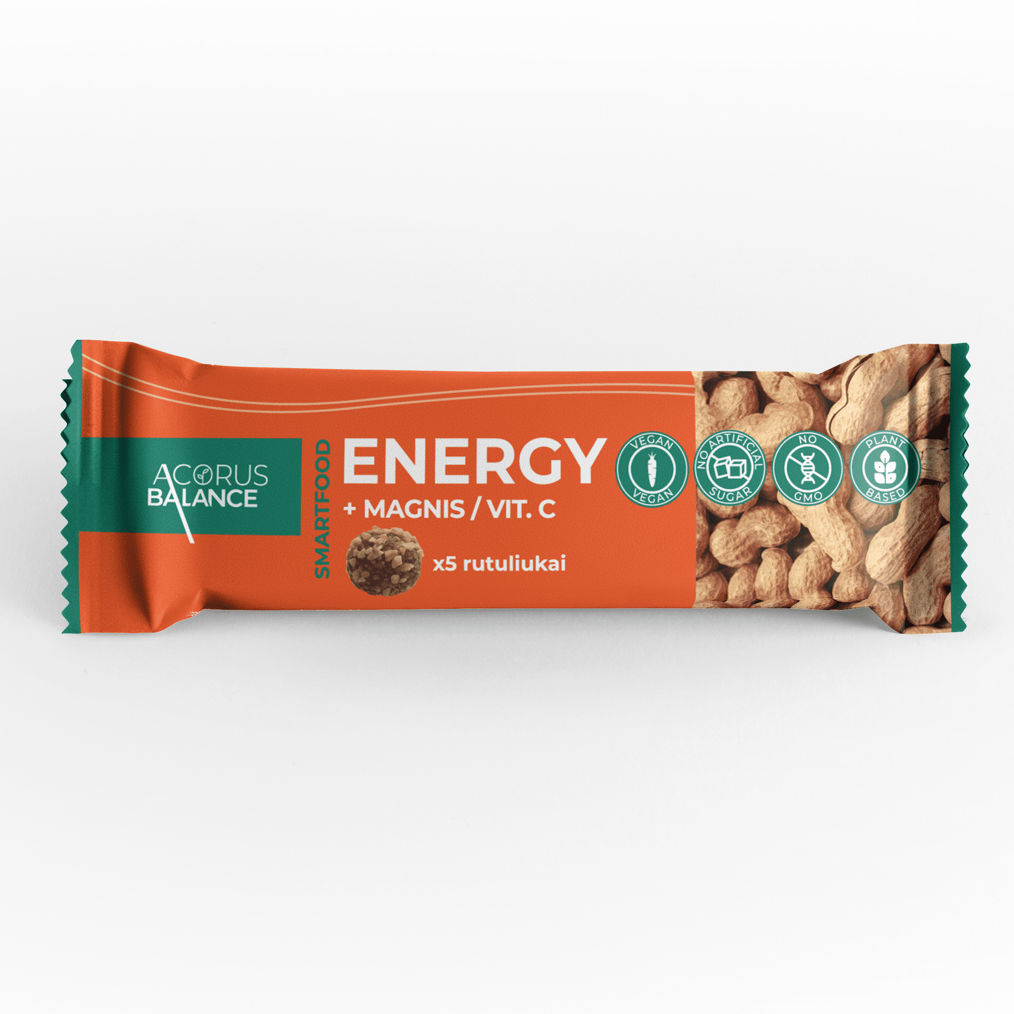 ACORUS BALANCE užkandis su magniu ir vitaminu C ENERGY, 5 rutuliukai ACORUS BALANCE užkandis su magniu ir vitaminu C ENERGY, 5 rutuliukai