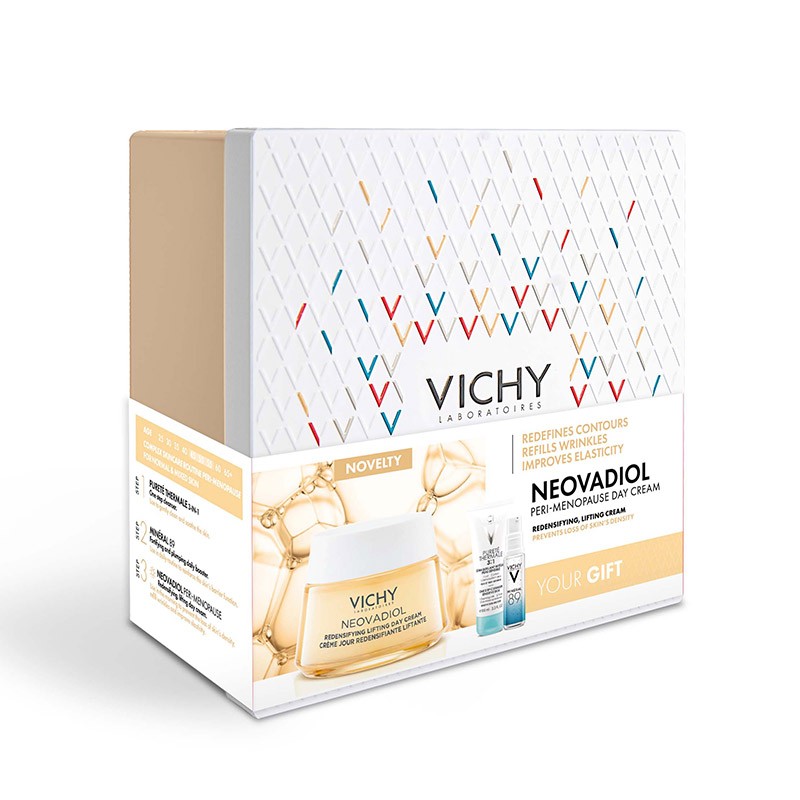 VICHY kalėdinis rinkinys Neovadiol normaliai, mišriai odai