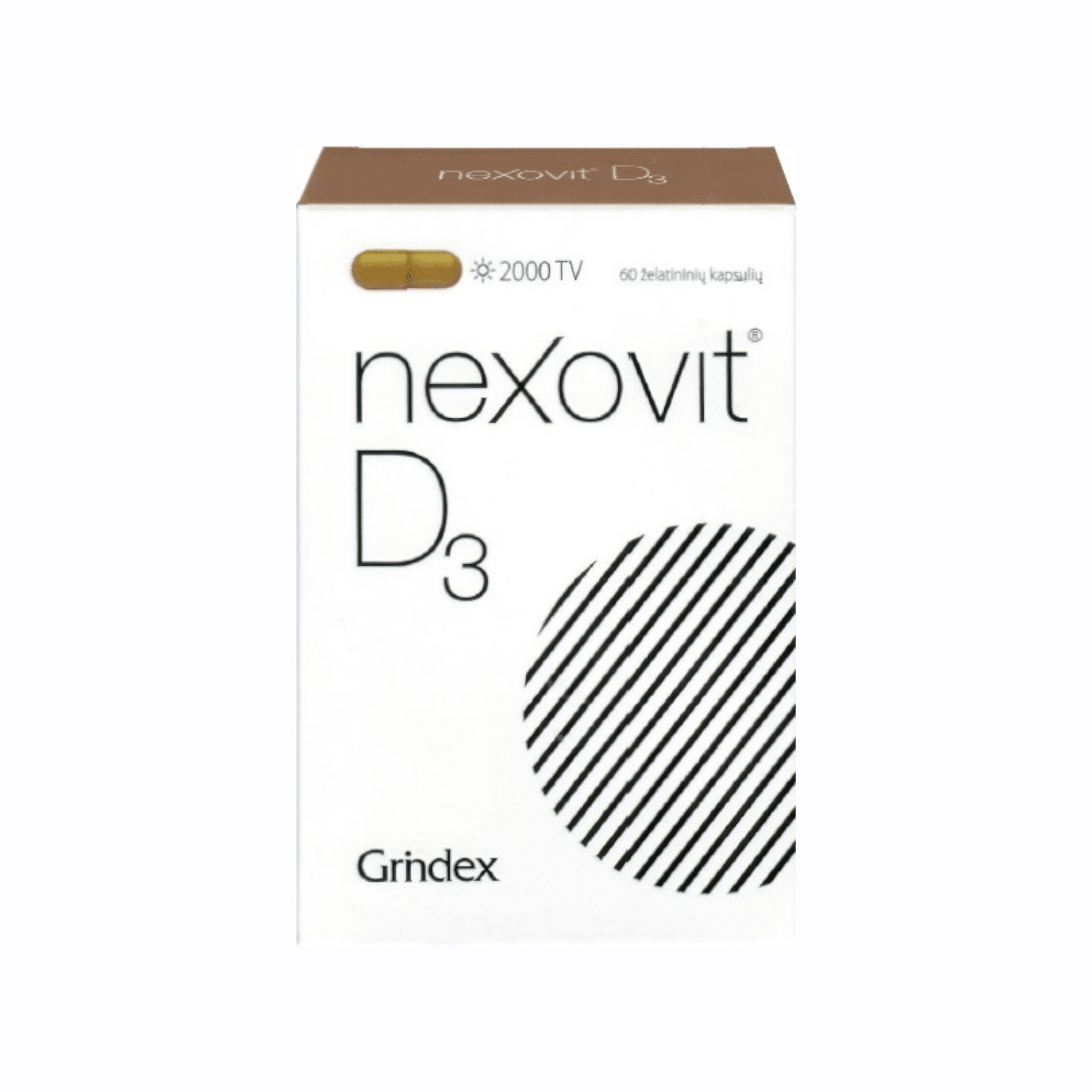 Nexovit D3 kapsulės 2000TV N60
