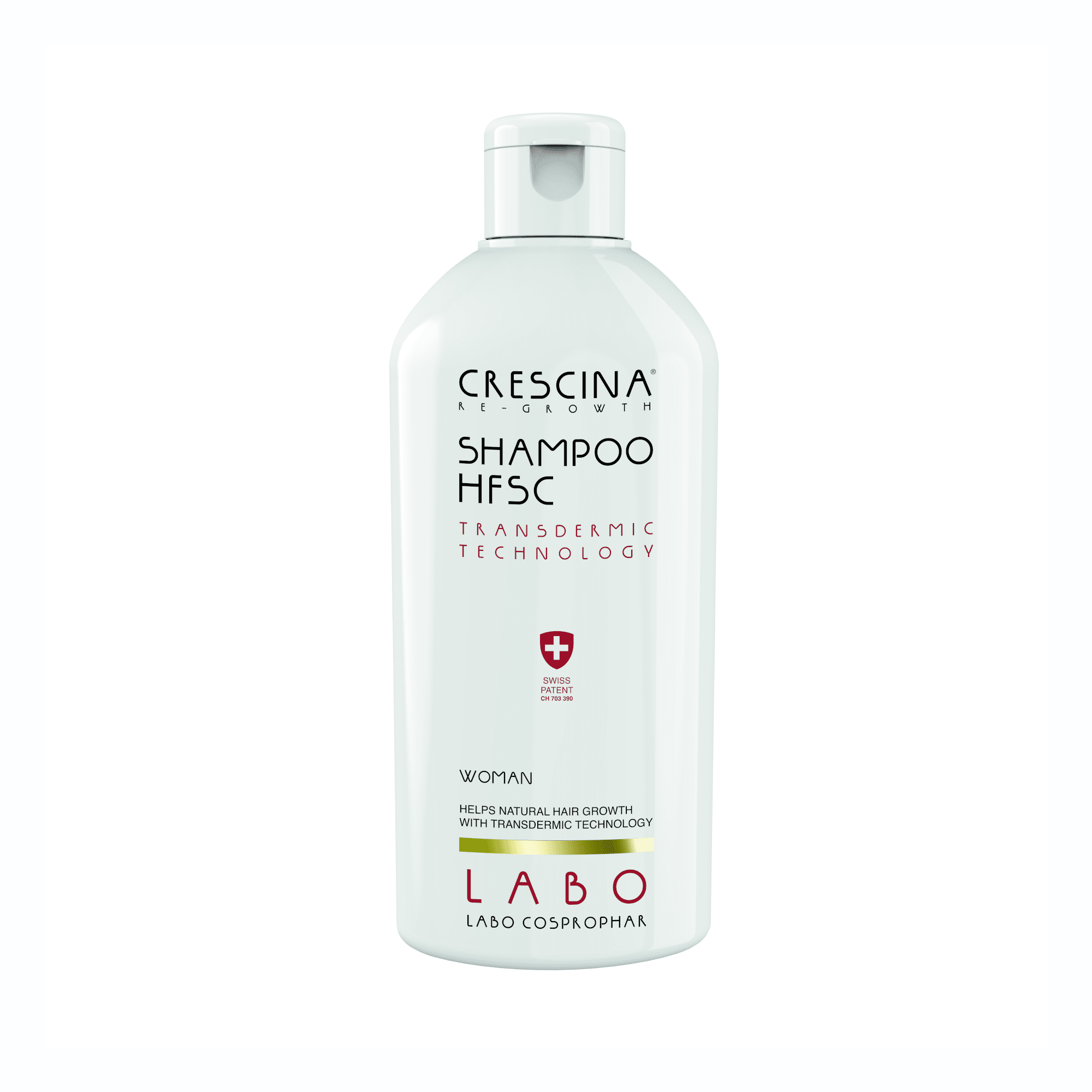 CRESCINA plaukų atauginimui skirtas pilinguojantis šampūnas moterims TRANSDERMIC HFSC 200 ml