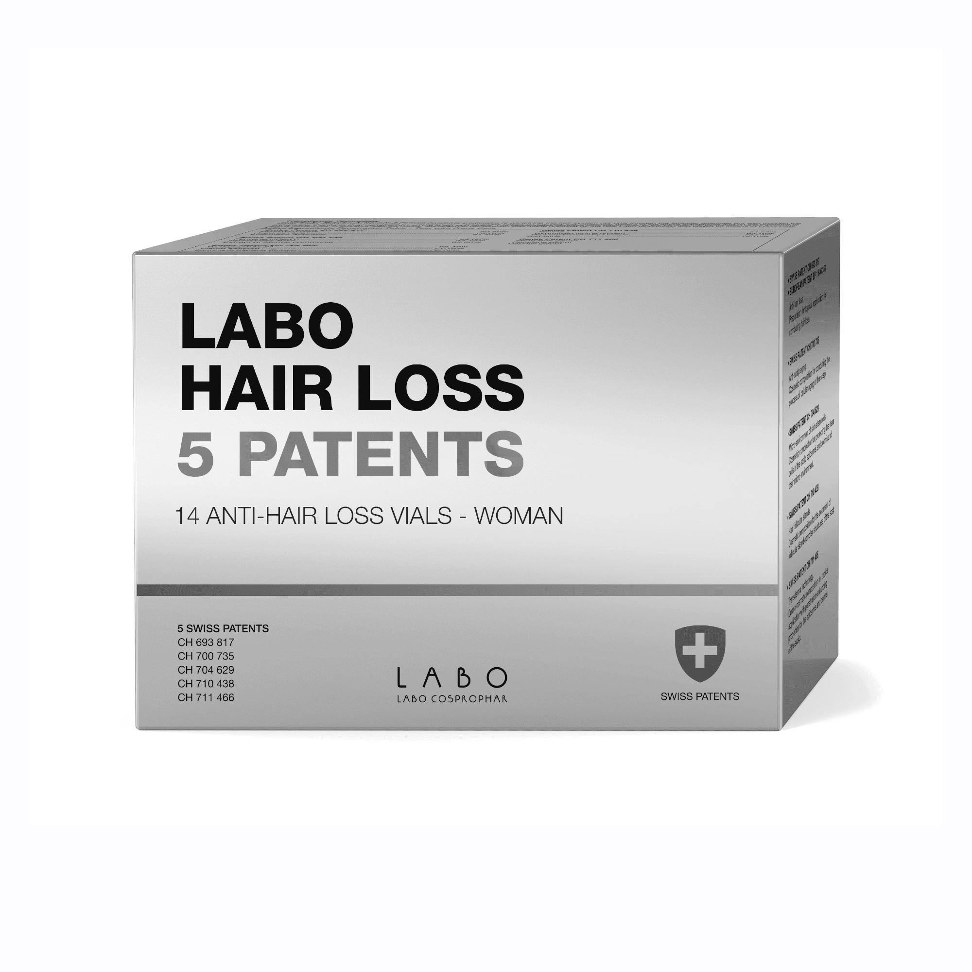 LABO ampulės nuo plaukų slinkimo moterims HAIR LOSS 5 PATENTS 3,5 ml, N14