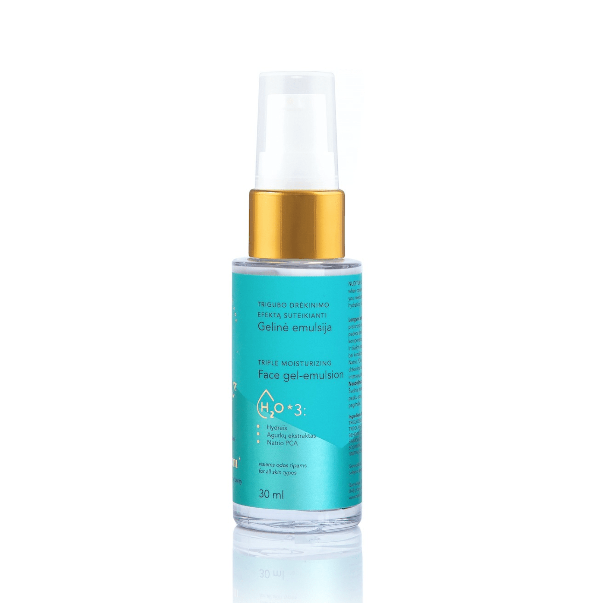 MANILLA 3x drėkinimo efektą suteikianti gelinė emulsija NUDITUM 30 ml
