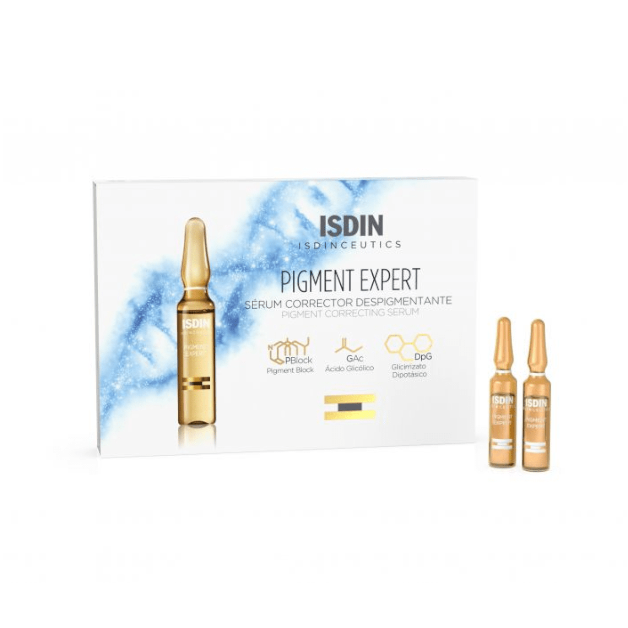 ISDIN pigmentines dėmes šviesinančios ampulės PIGMENT EXPERT, 10 x 2 ml