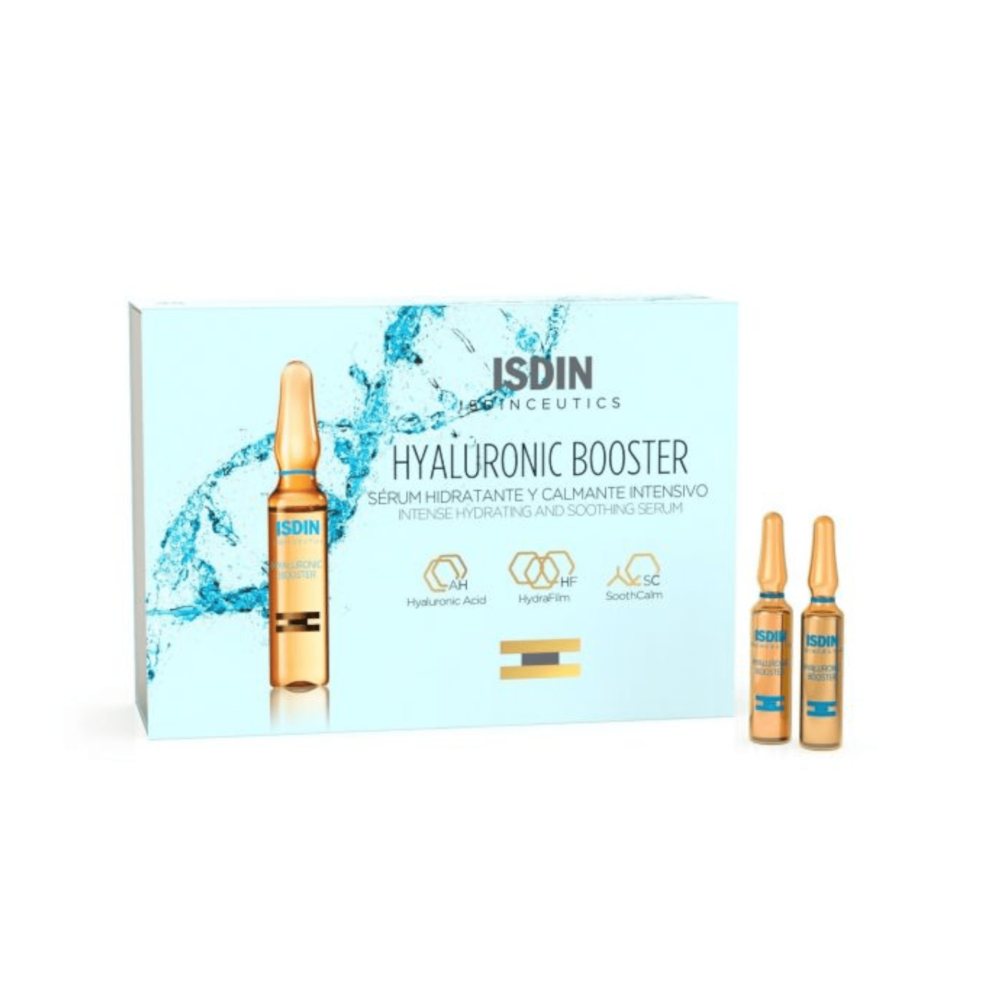 ISDIN intensyviai drėkinančios ampulės Hyaluronic Booster, 10 x 2 ml