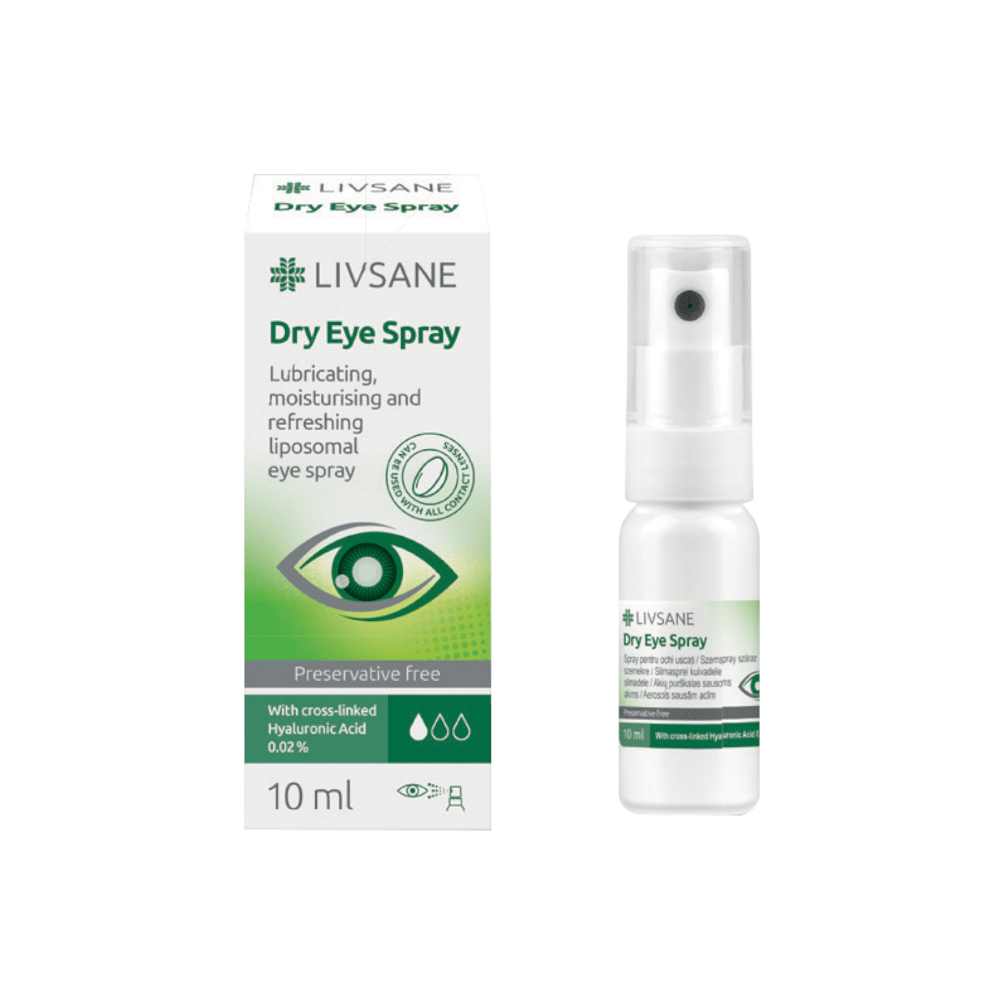 LIVSANE akių purškalas be konservantų DRY EYE 10 ml