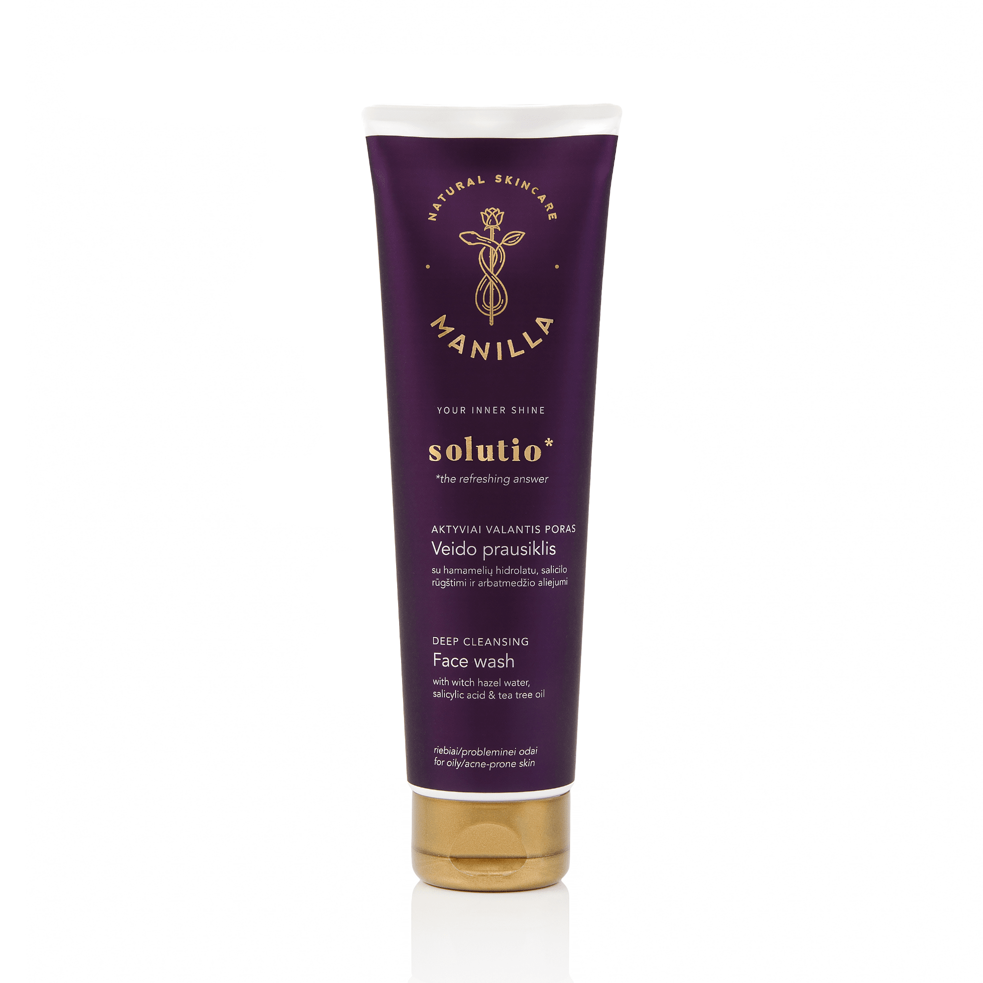 MANILLA aktyviai valantis veido prausiklis SOLUTIO 150 ml MANILLA aktyviai valantis veido prausiklis SOLUTIO 150 ml