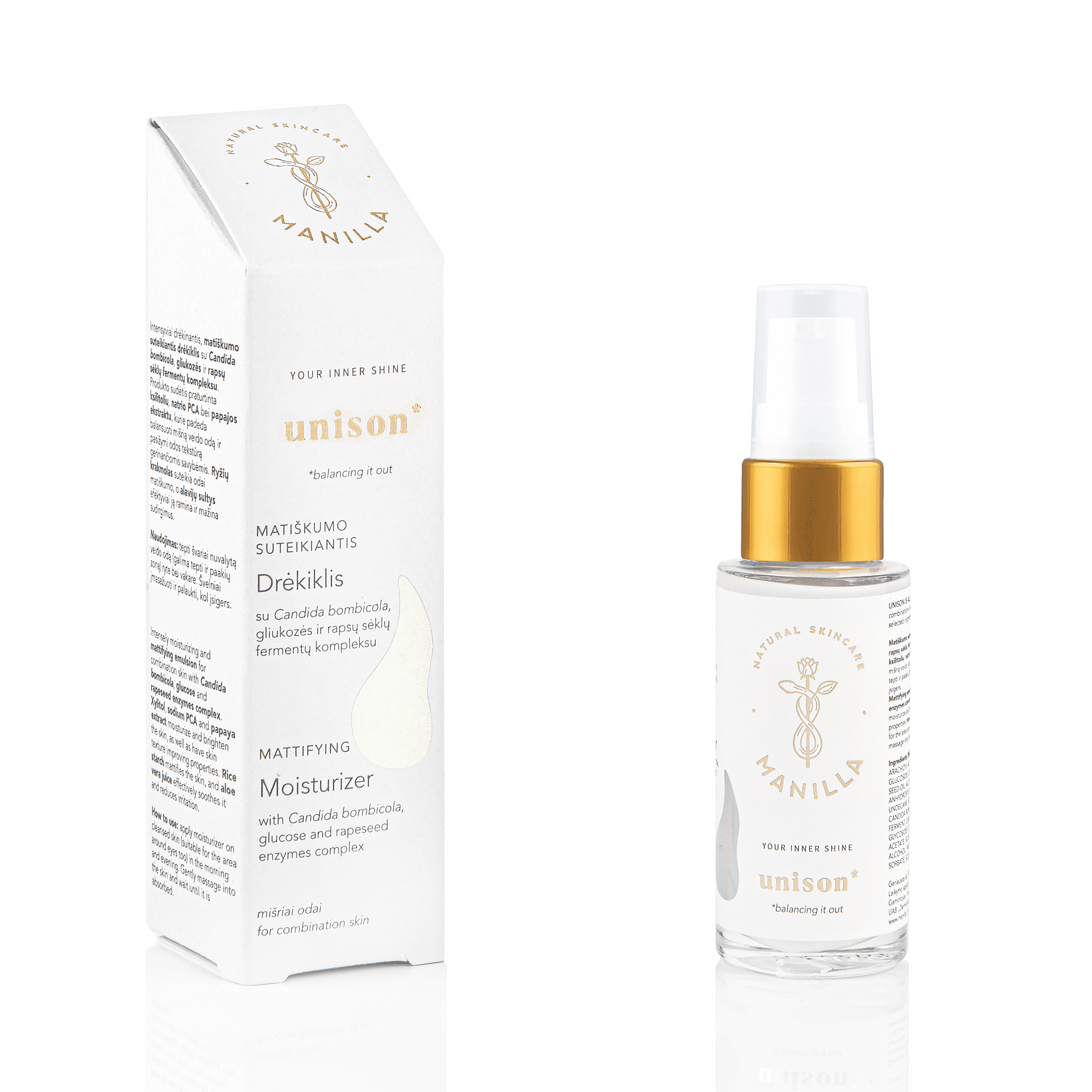 MANILLA matiškumo suteikiantis drėkiklis UNISON 30 ml