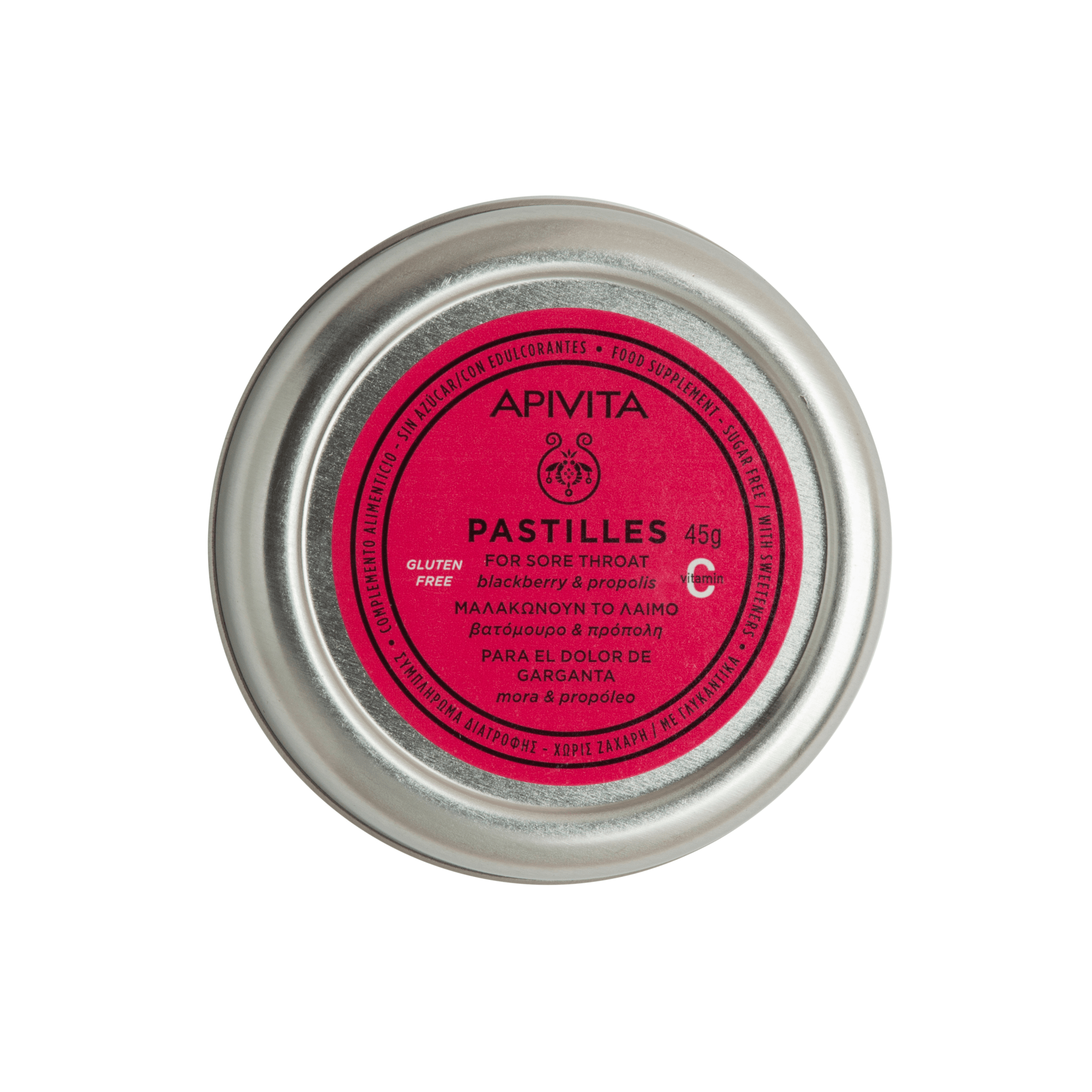 APIVITA pastilės su vitaminu C, propoliu ir gervuogėmis 45 g APIVITA pastilės su vitaminu C, propoliu ir gervuogėmis 45 g